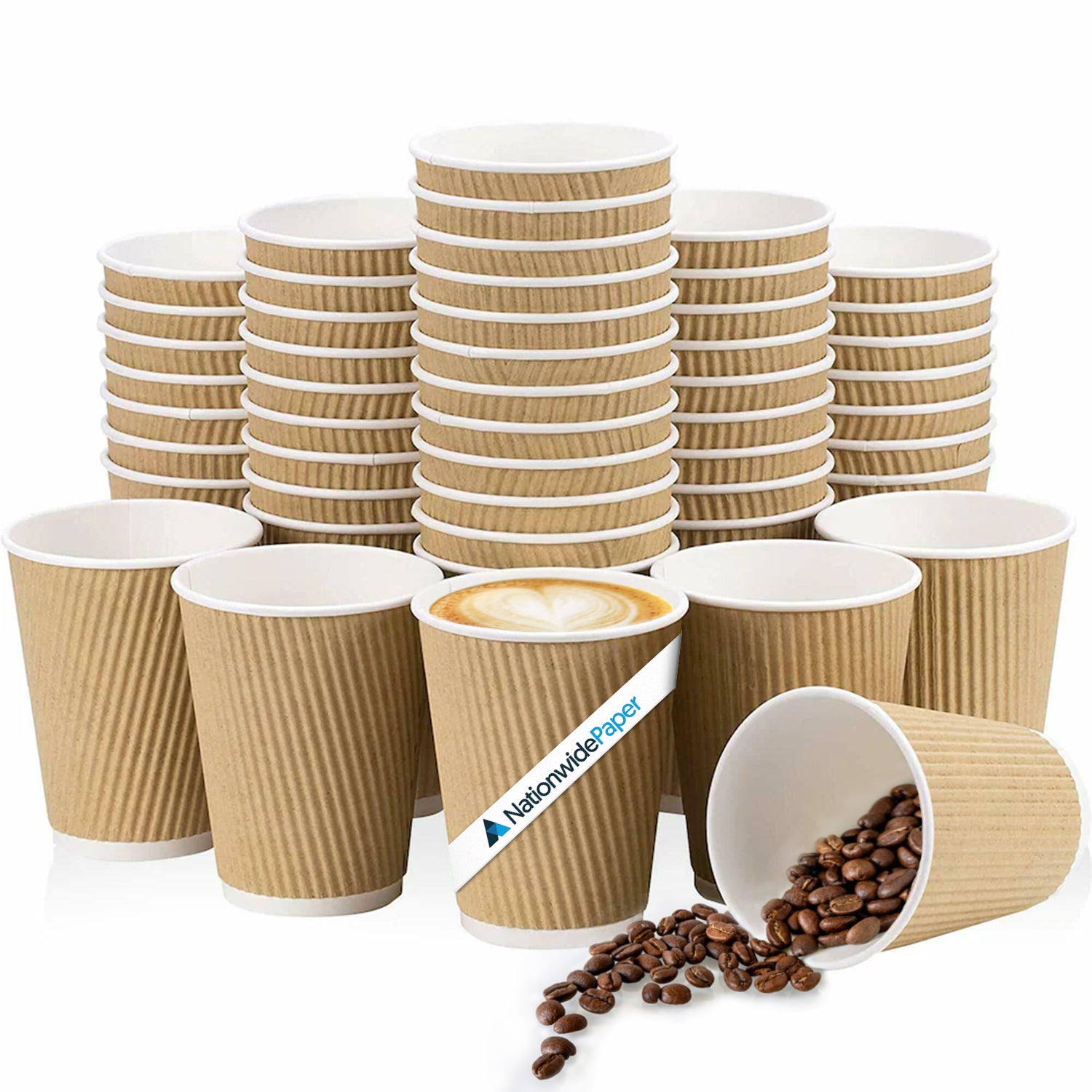 16oz Brown Ripple Cups