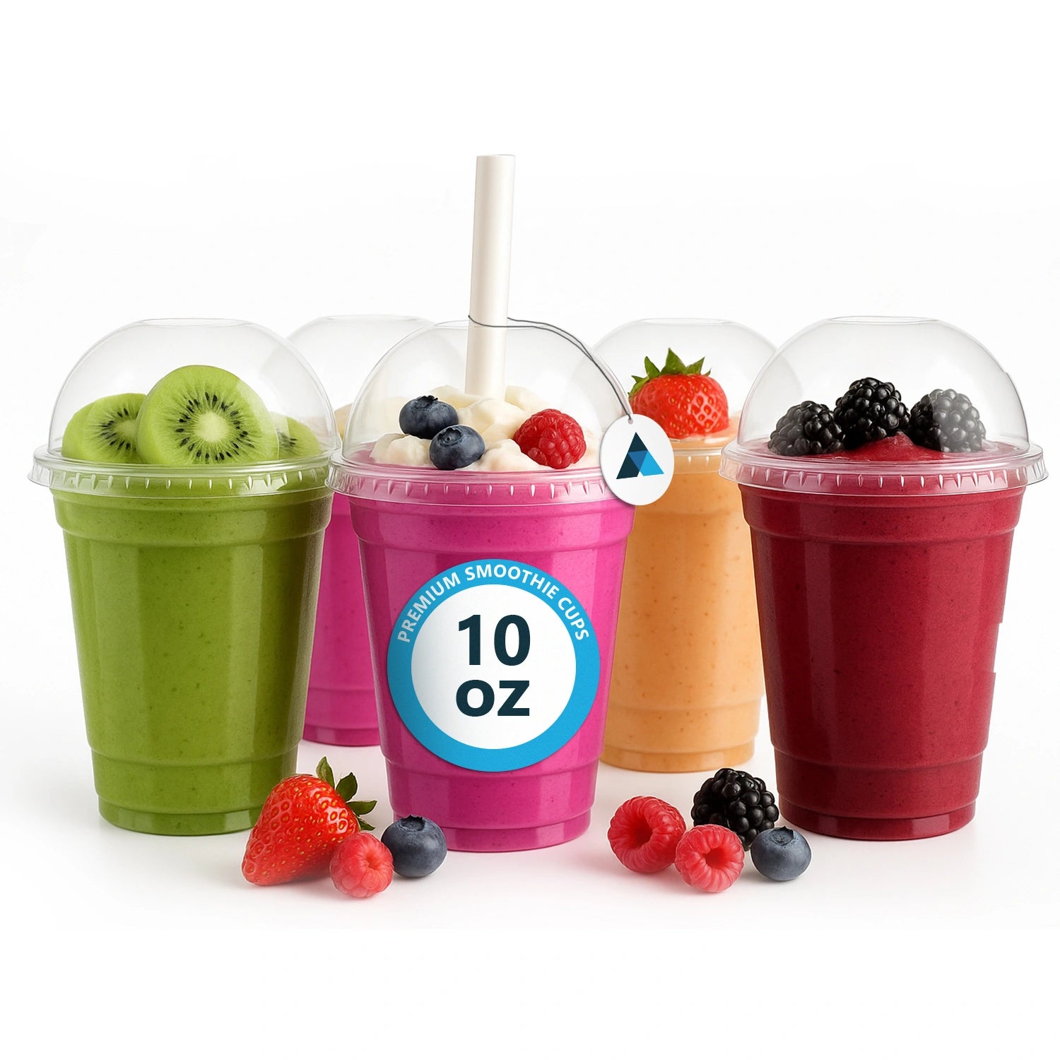 Strong Smoothie Cups with Dome Lids