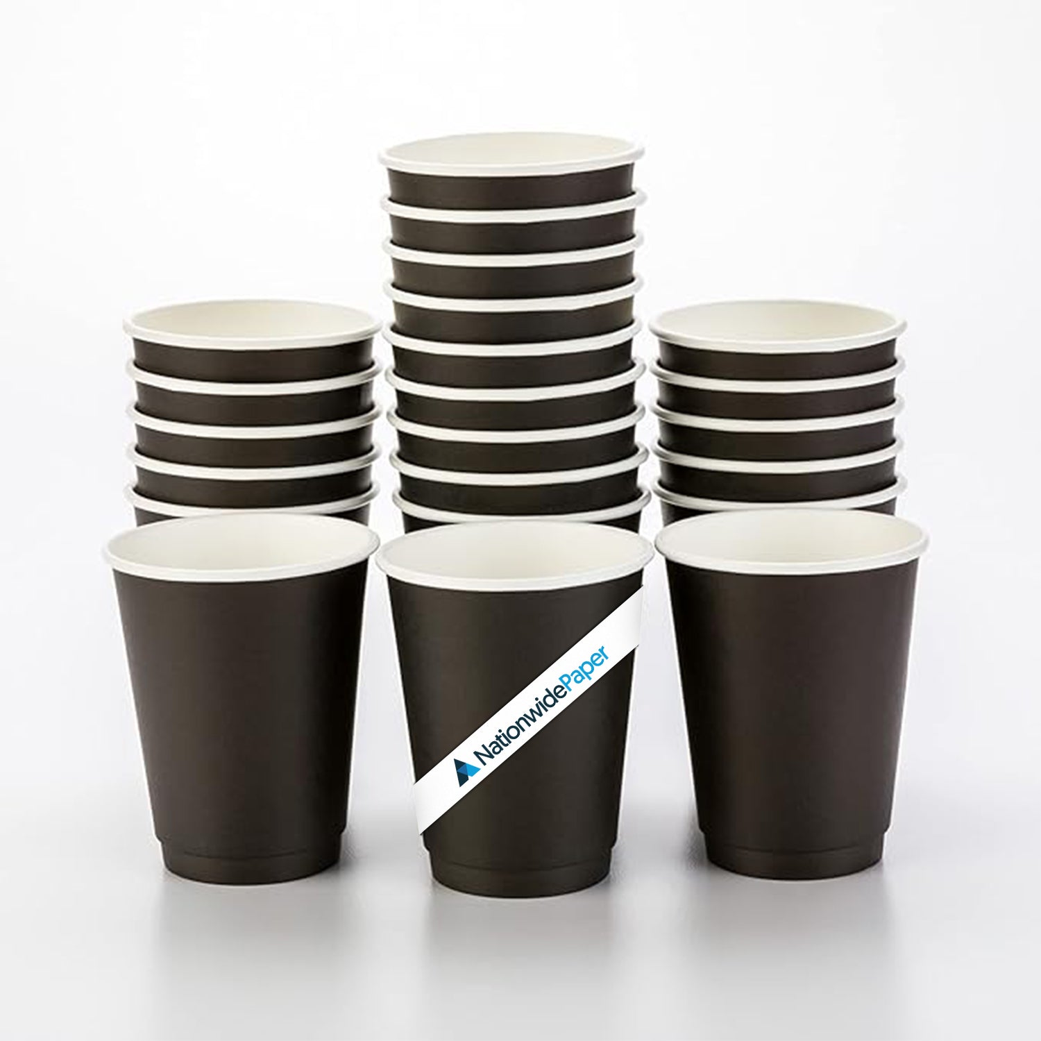 12oz Black Double Wall Paper Cups