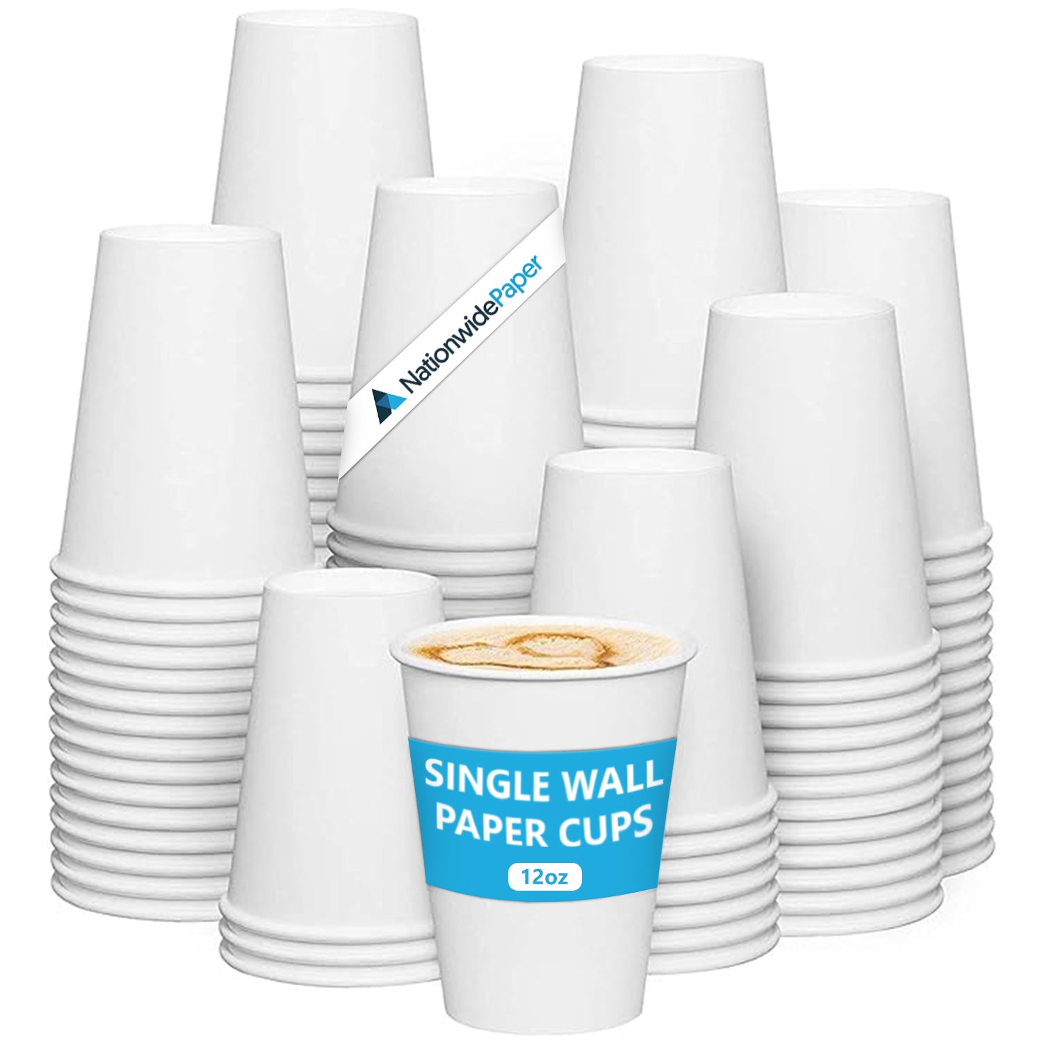 White Disposable Single Wall Cups