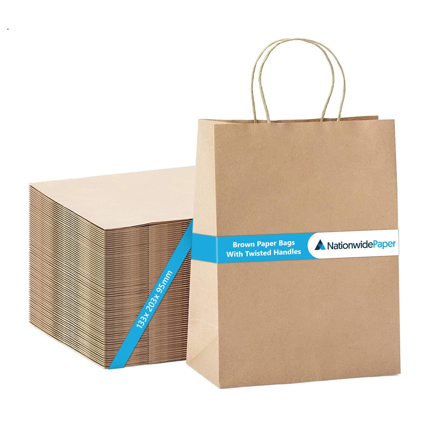 Brown Paper Twist Handle Bags