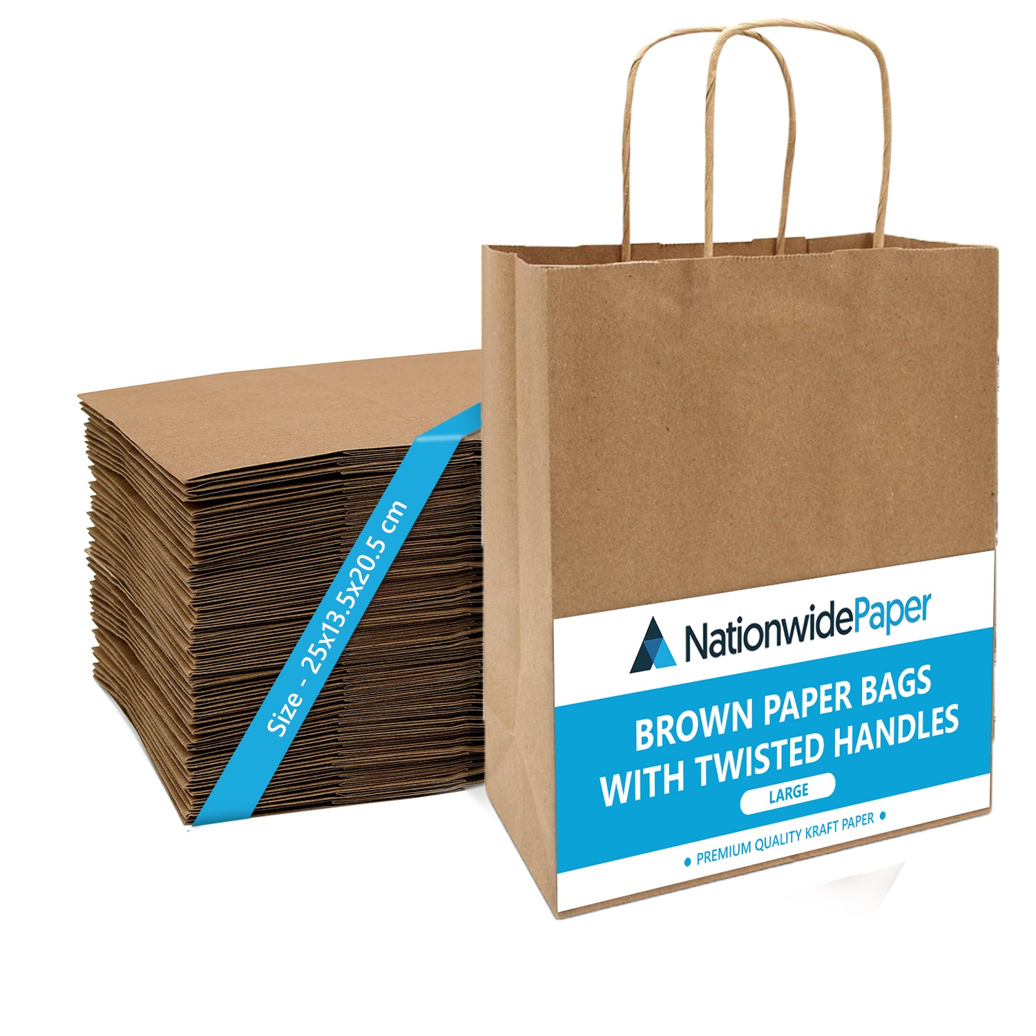 Brown Paper Twist Handle Bags