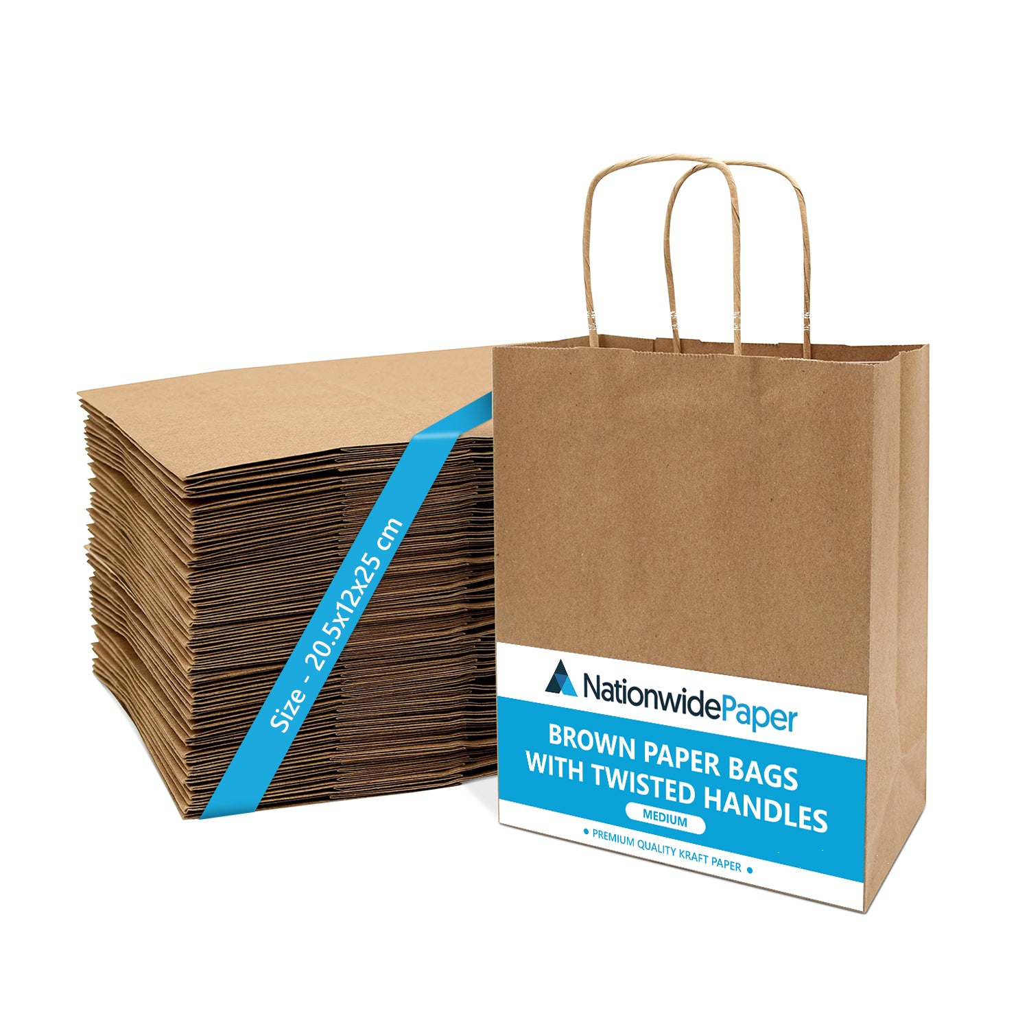 Brown Paper Twist Handle Bags
