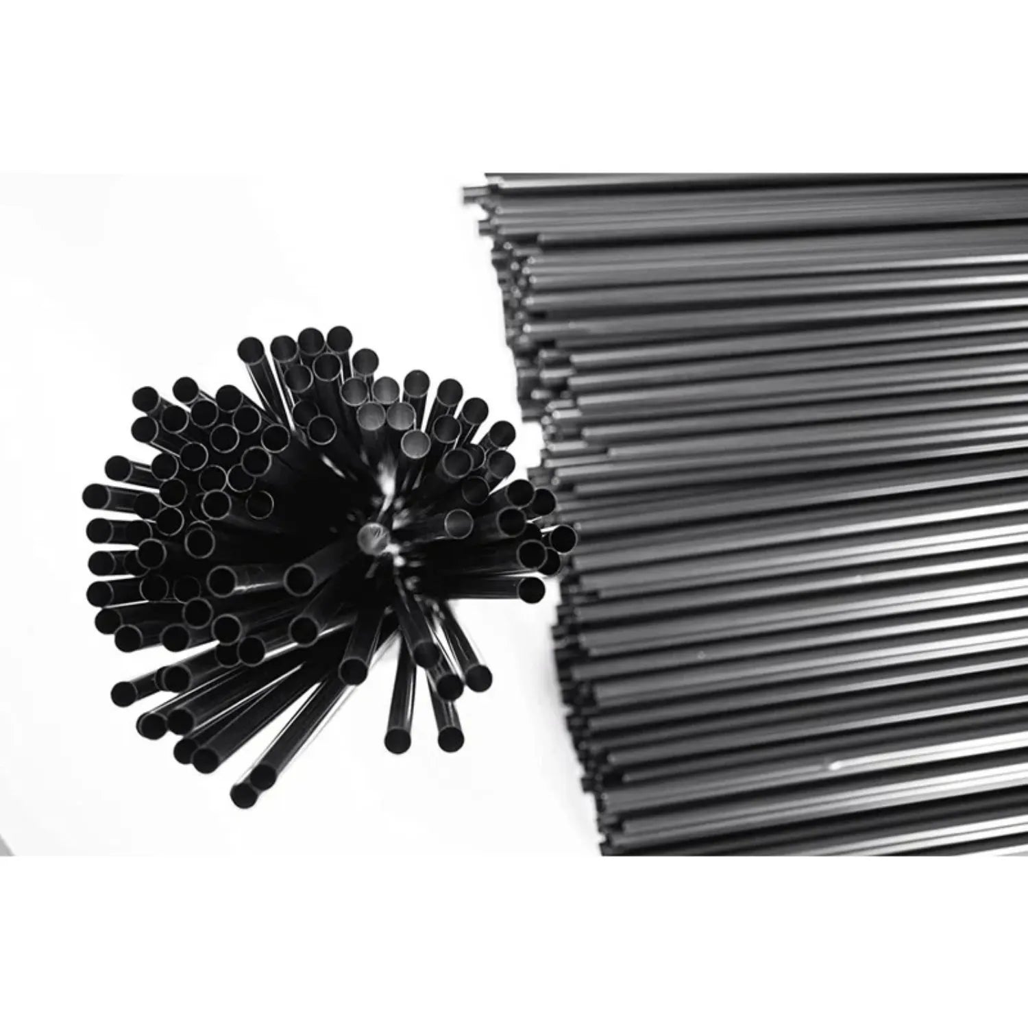 21cm Black Drinking Plastic Straws (Pack of 250)