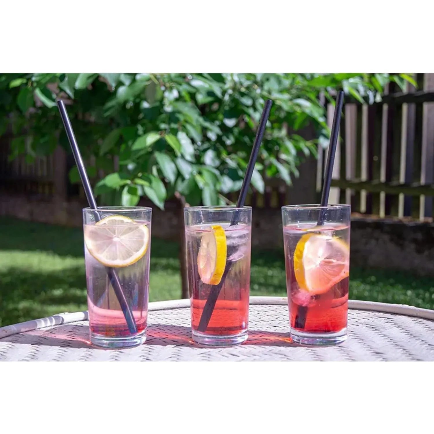21cm Black Drinking Plastic Straws (Pack of 250)