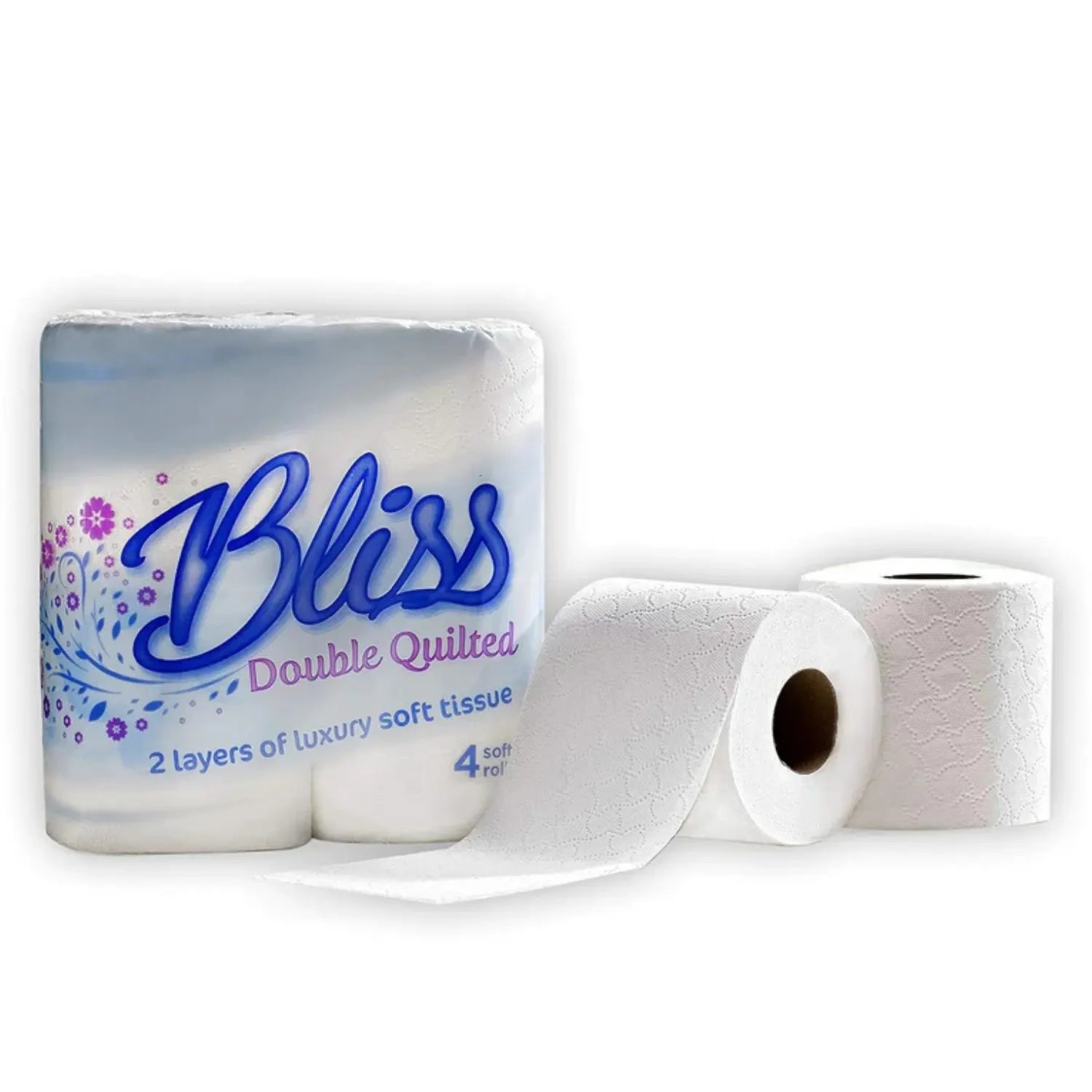 2 Ply Bliss Ultra Soft Luxury Toilet Tissues Pack of 4*10 Rolls 70 Sheets Per Roll