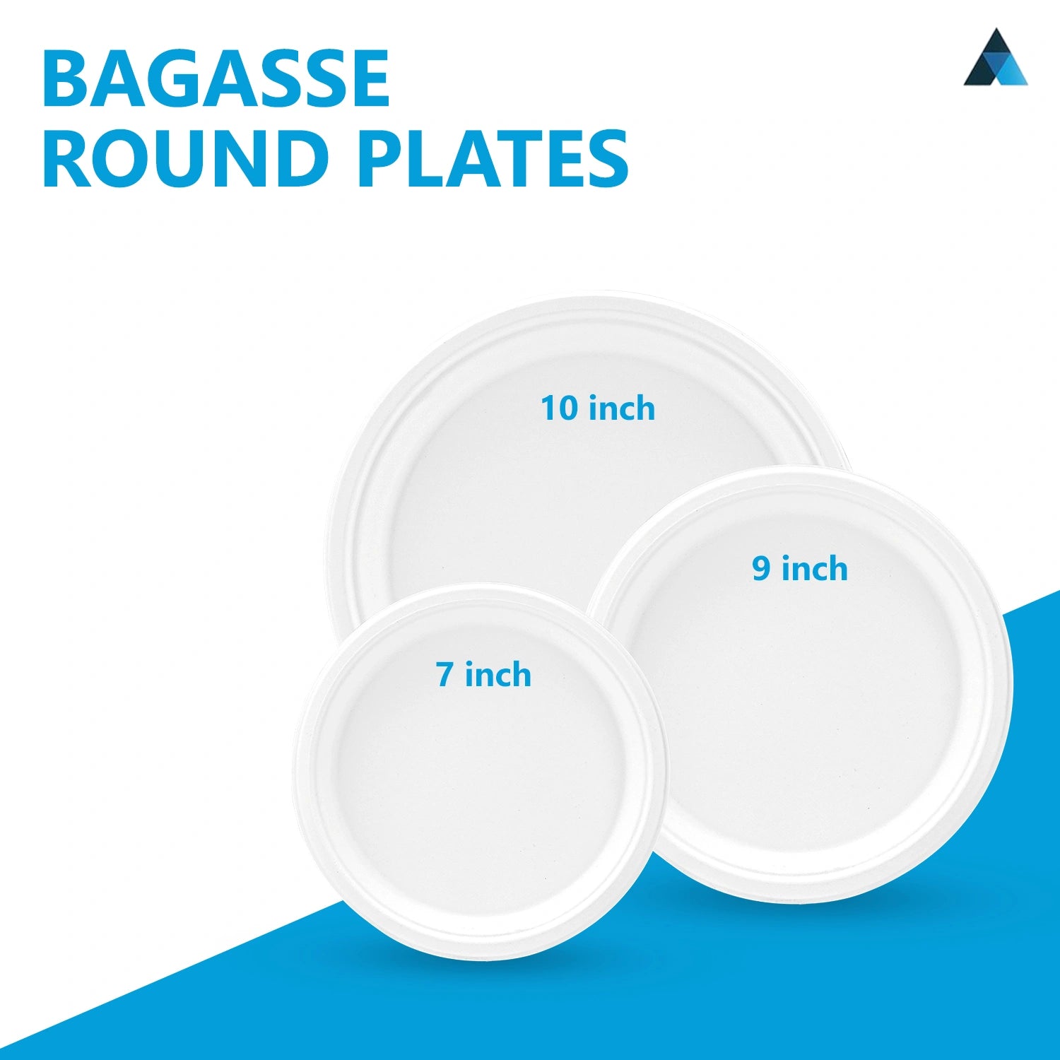 7 Inch Round Paper Bagasse Plates
