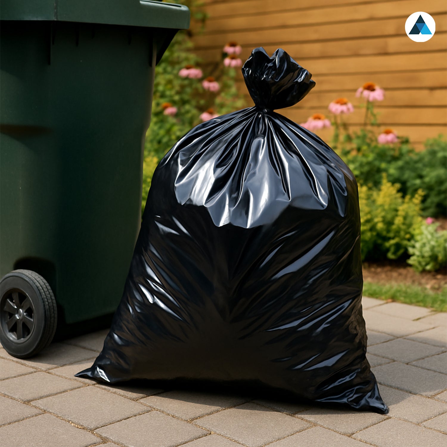 18x29x39 Inches White Heavy Duty Black & White Bin Bags (Pack of 200)