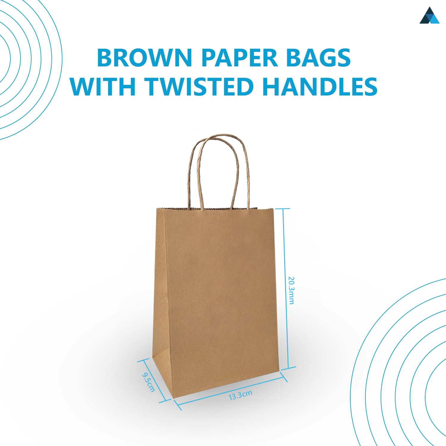 Brown Paper Twist Handle Bags