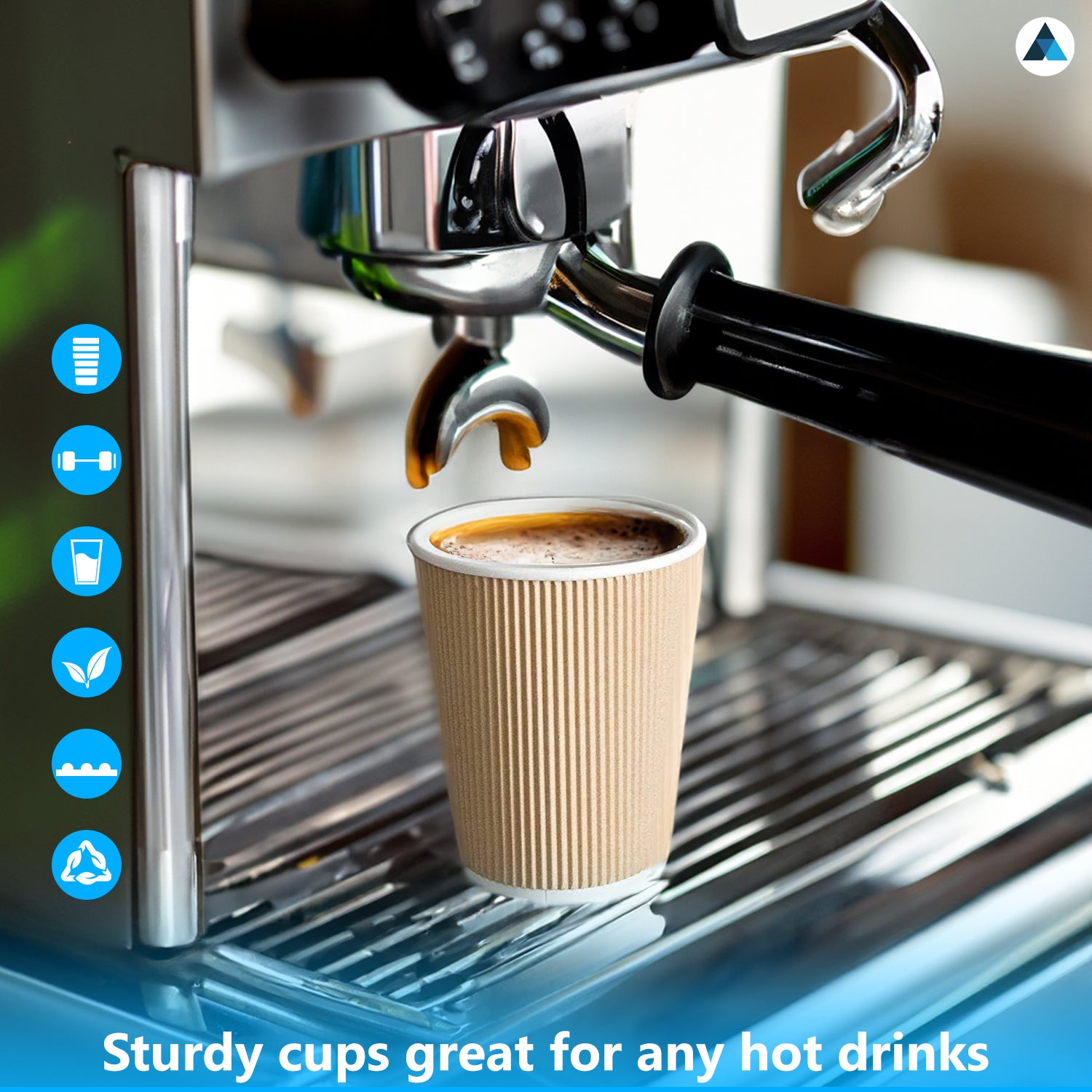 16oz Brown Ripple Cups