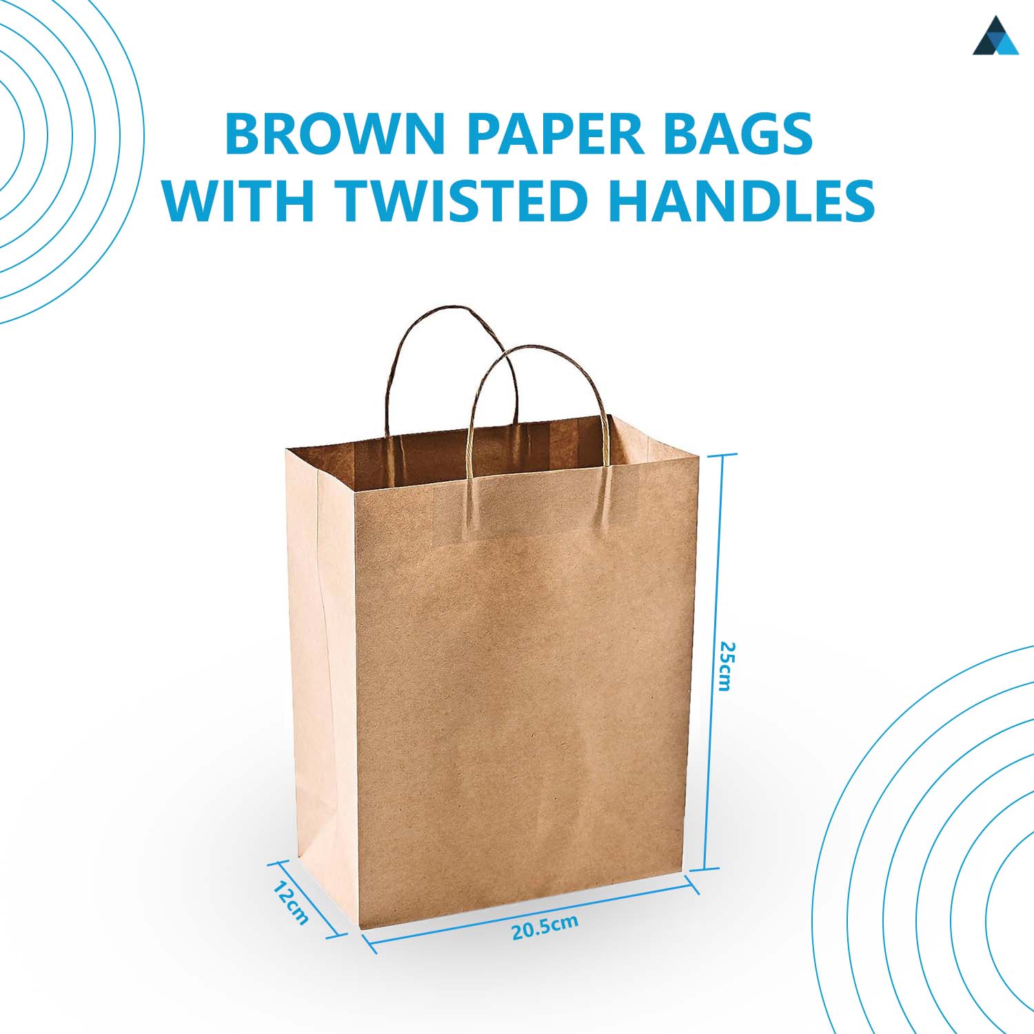 Brown Paper Twist Handle Bags