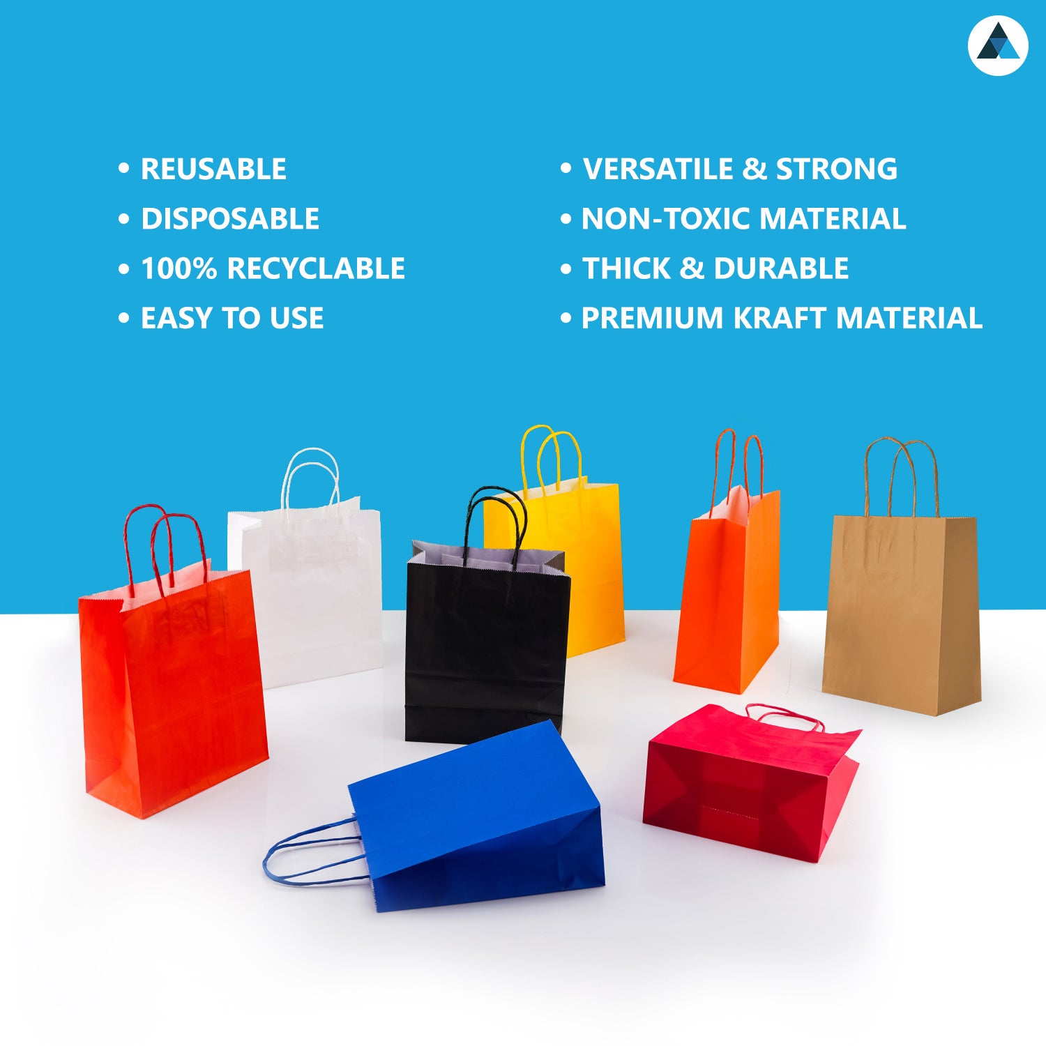 Small Yellow Paper Twist Handle Bags 18x9x22cm