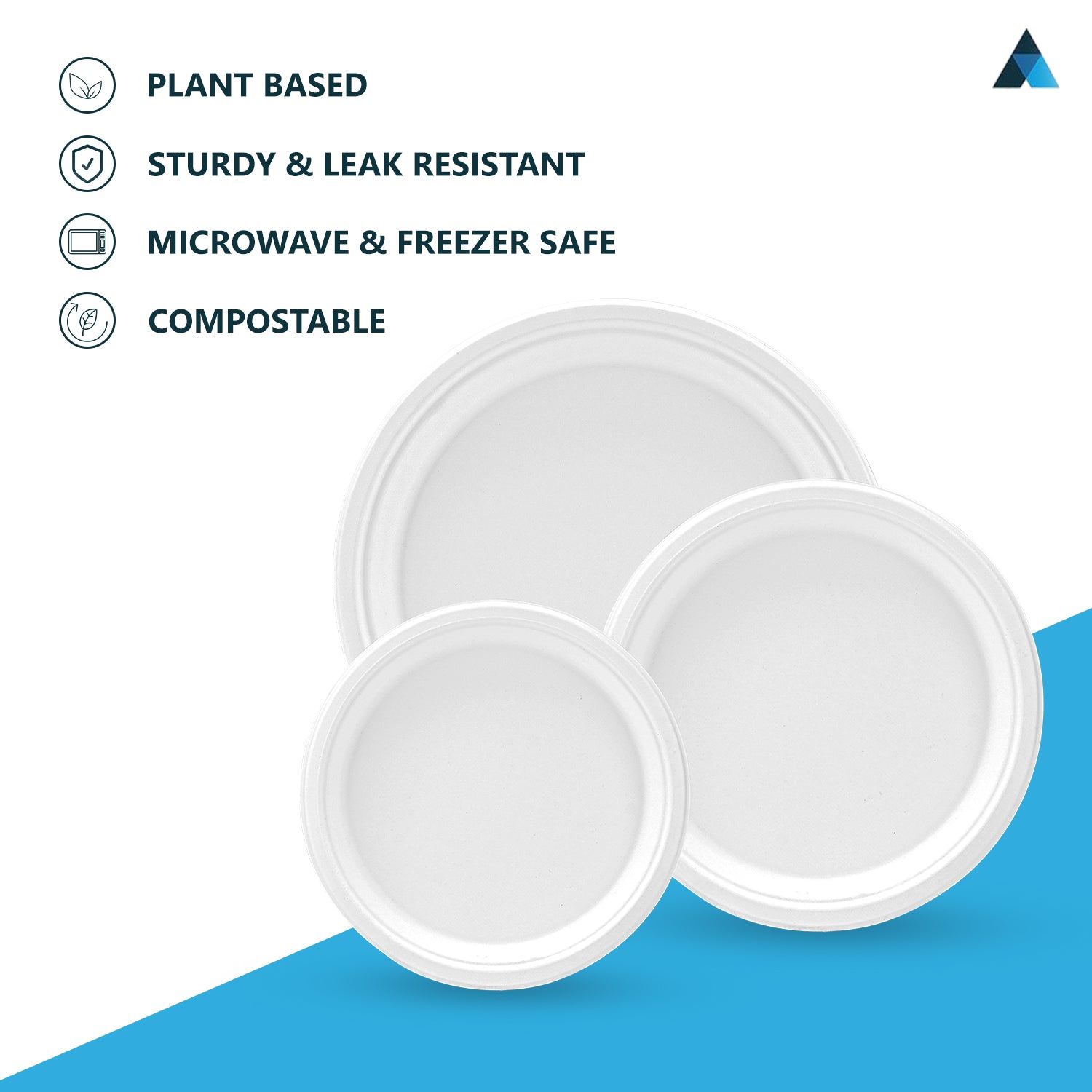 Round Paper Bagasse Plates