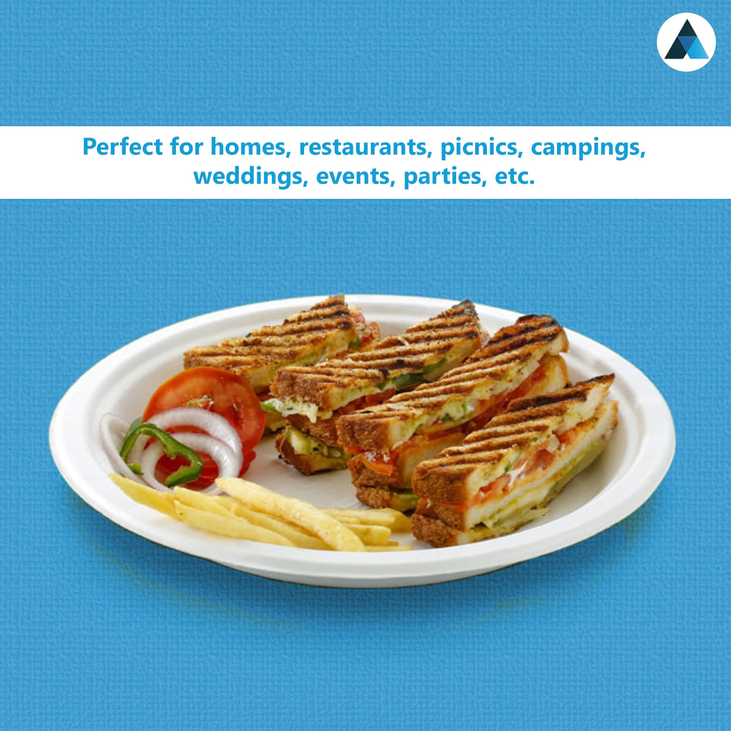 Round Paper Bagasse Plates