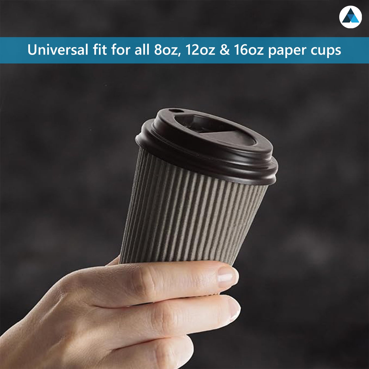 Black and White Lids for Coffee Cups