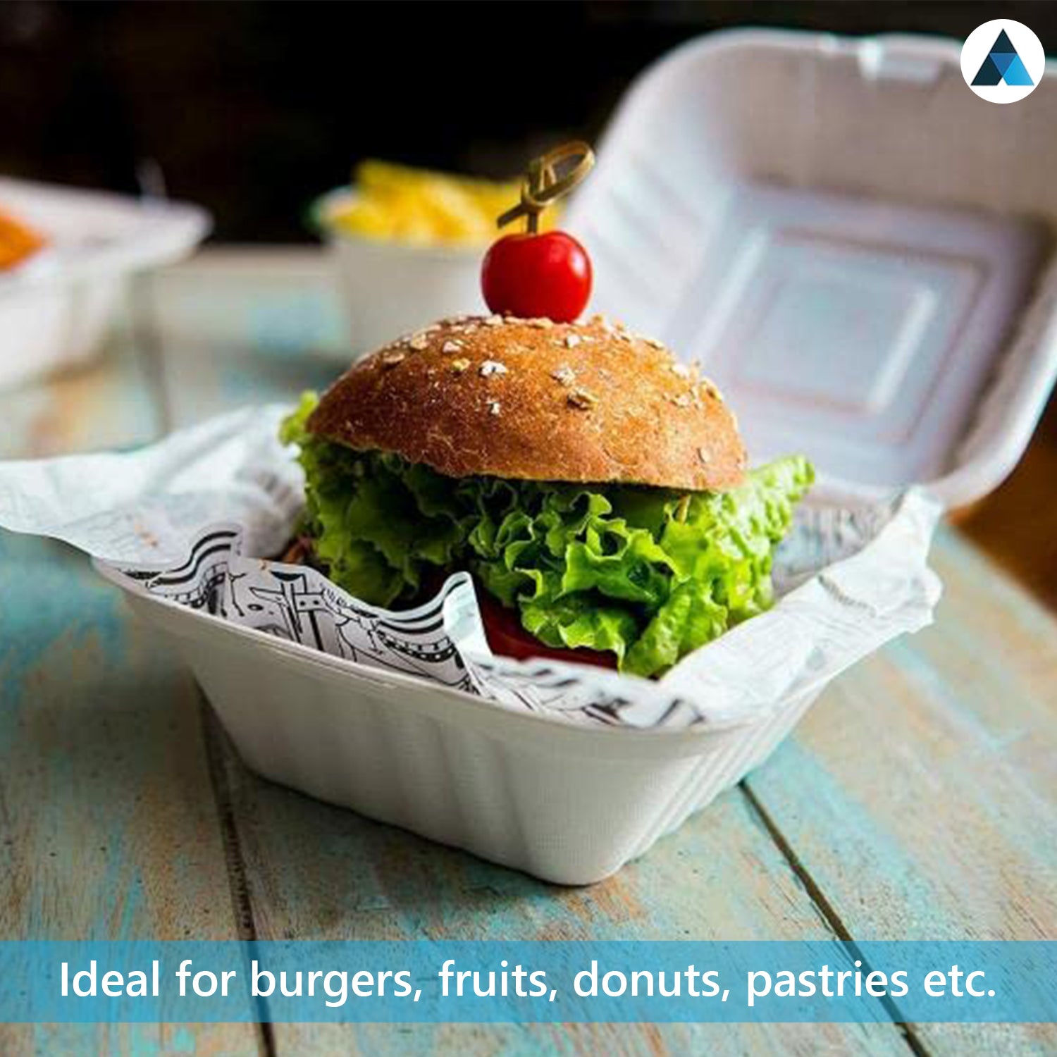 Takeaway Bagasse Food Containers Burger Box