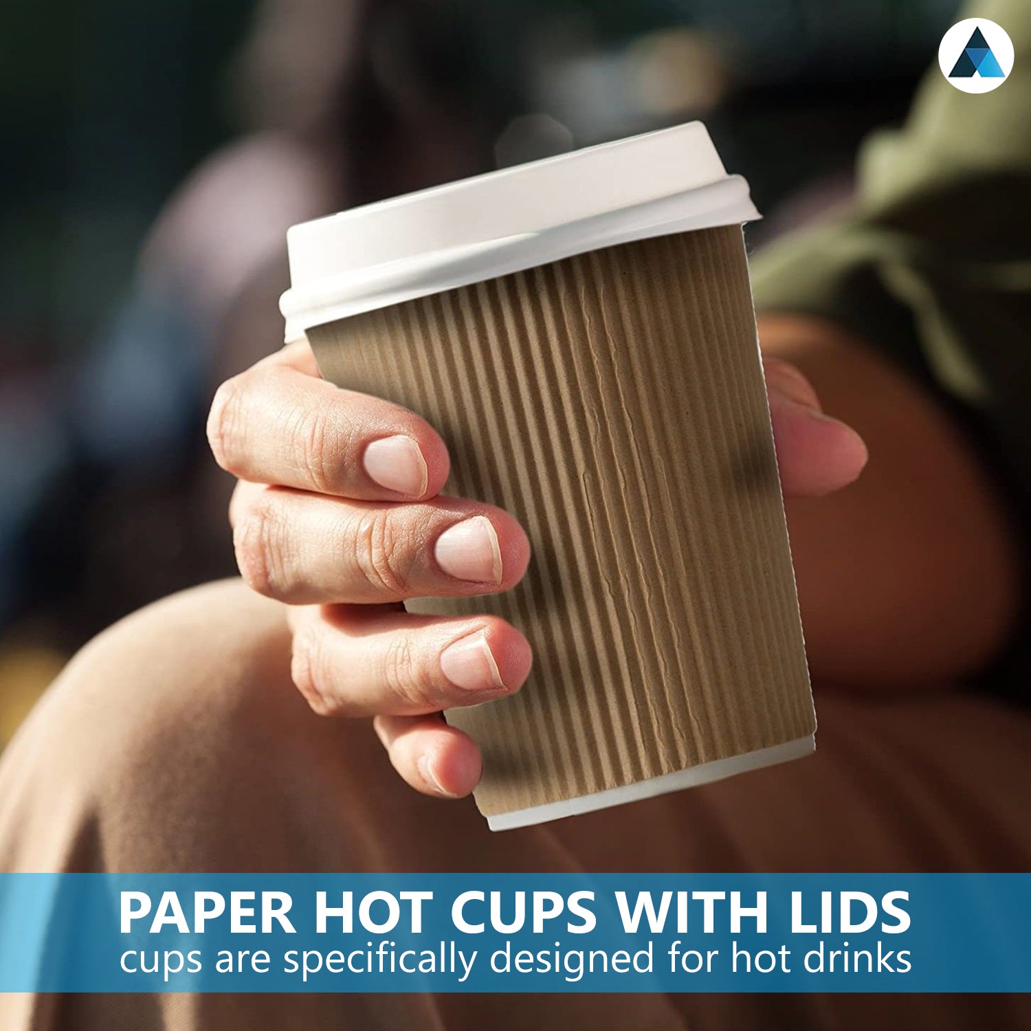 Black and Brown Ripple Cups with Lids