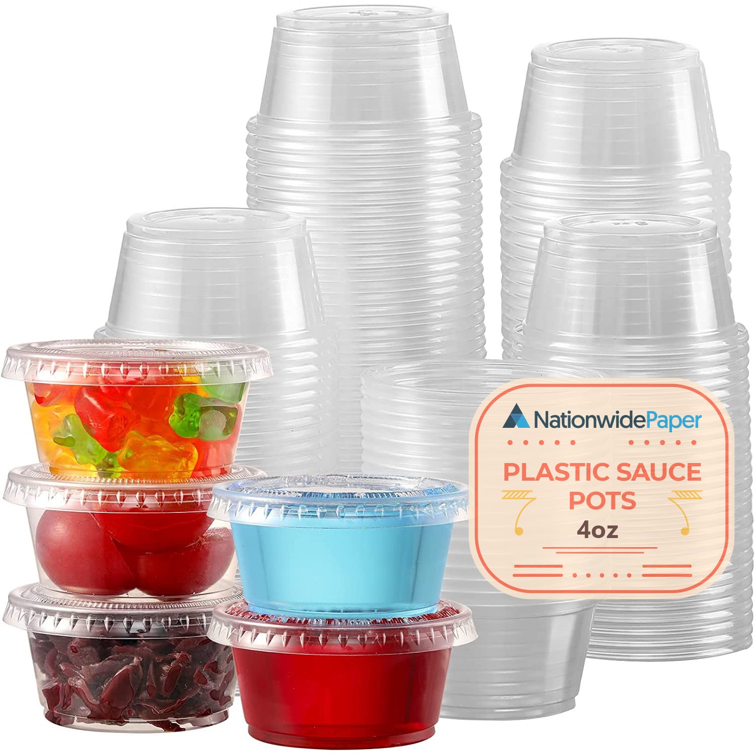 2oz and 4oz Plastic Sauce Pots
