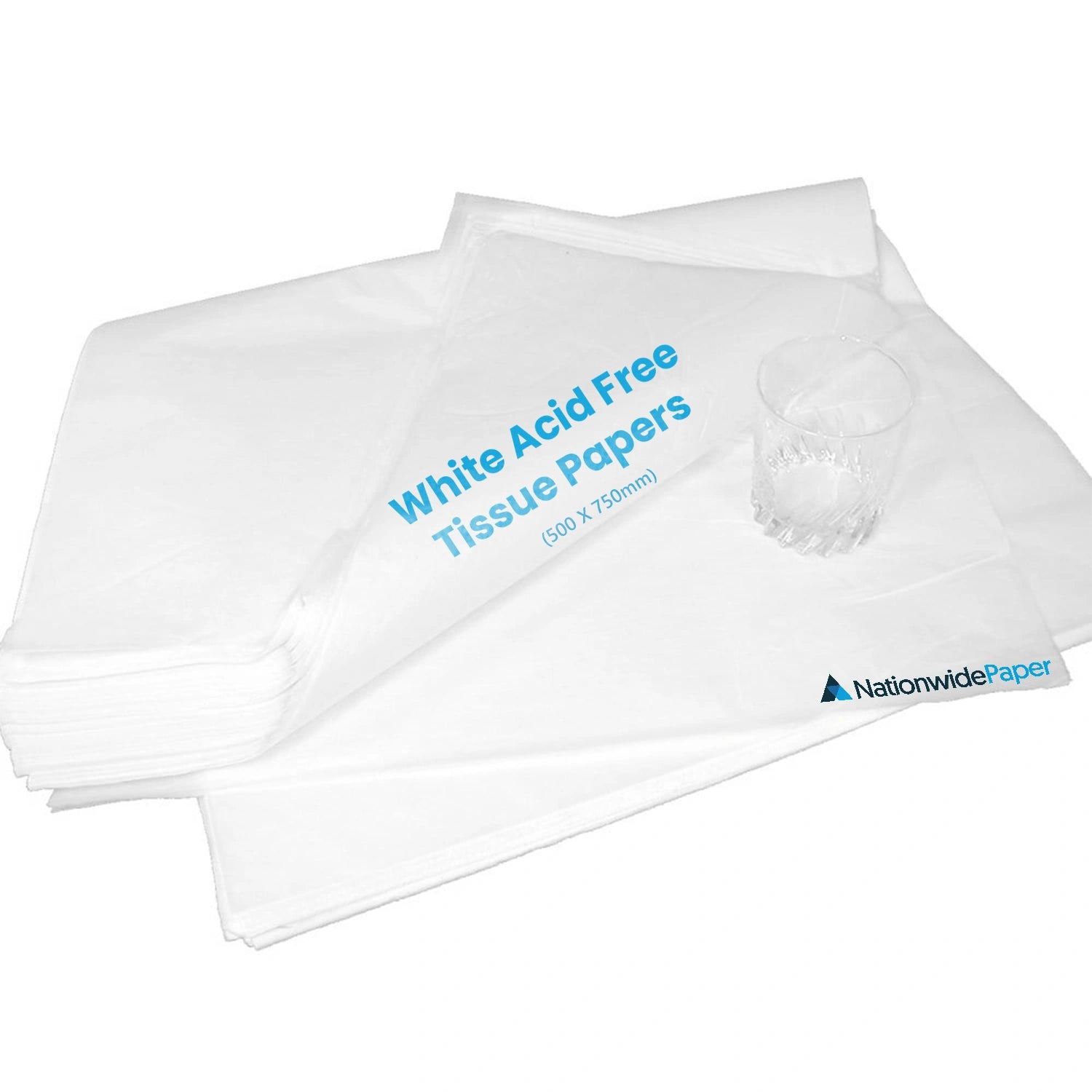 500x750mm White Acid-Free Wrapping Tissue Sheet