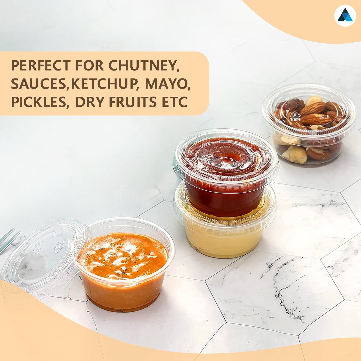 2oz and 4oz Plastic Sauce Pots