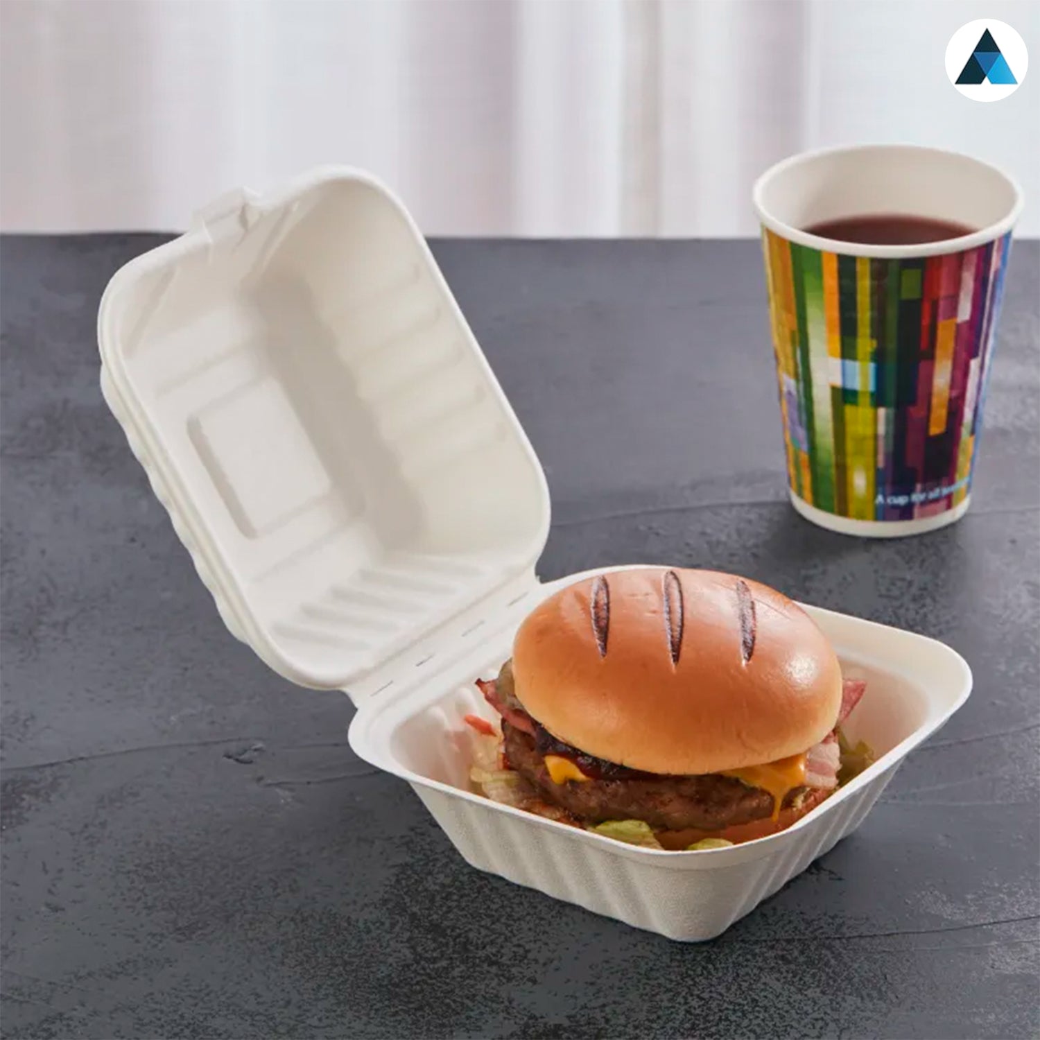 Takeaway Bagasse Food Containers Burger Box