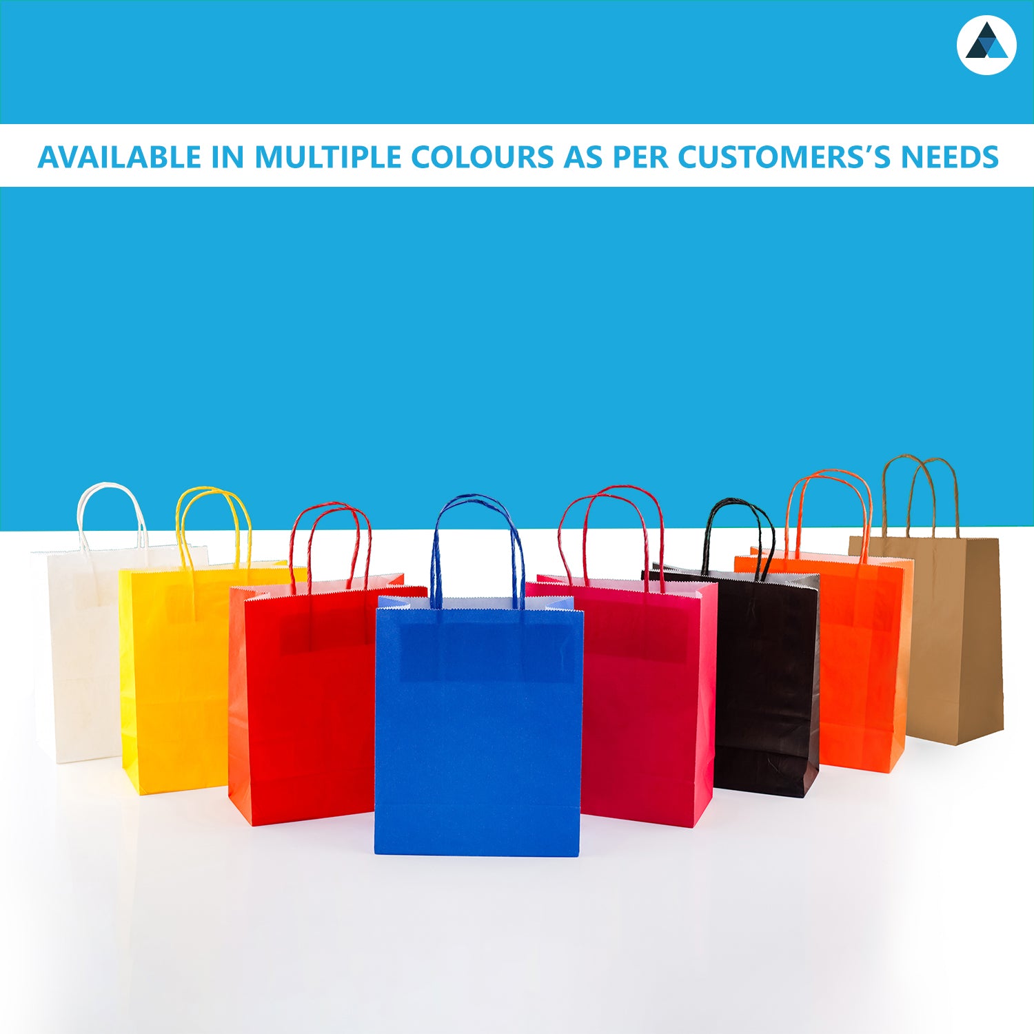 Small White Paper Twist Handle Bags 18x9x22cm