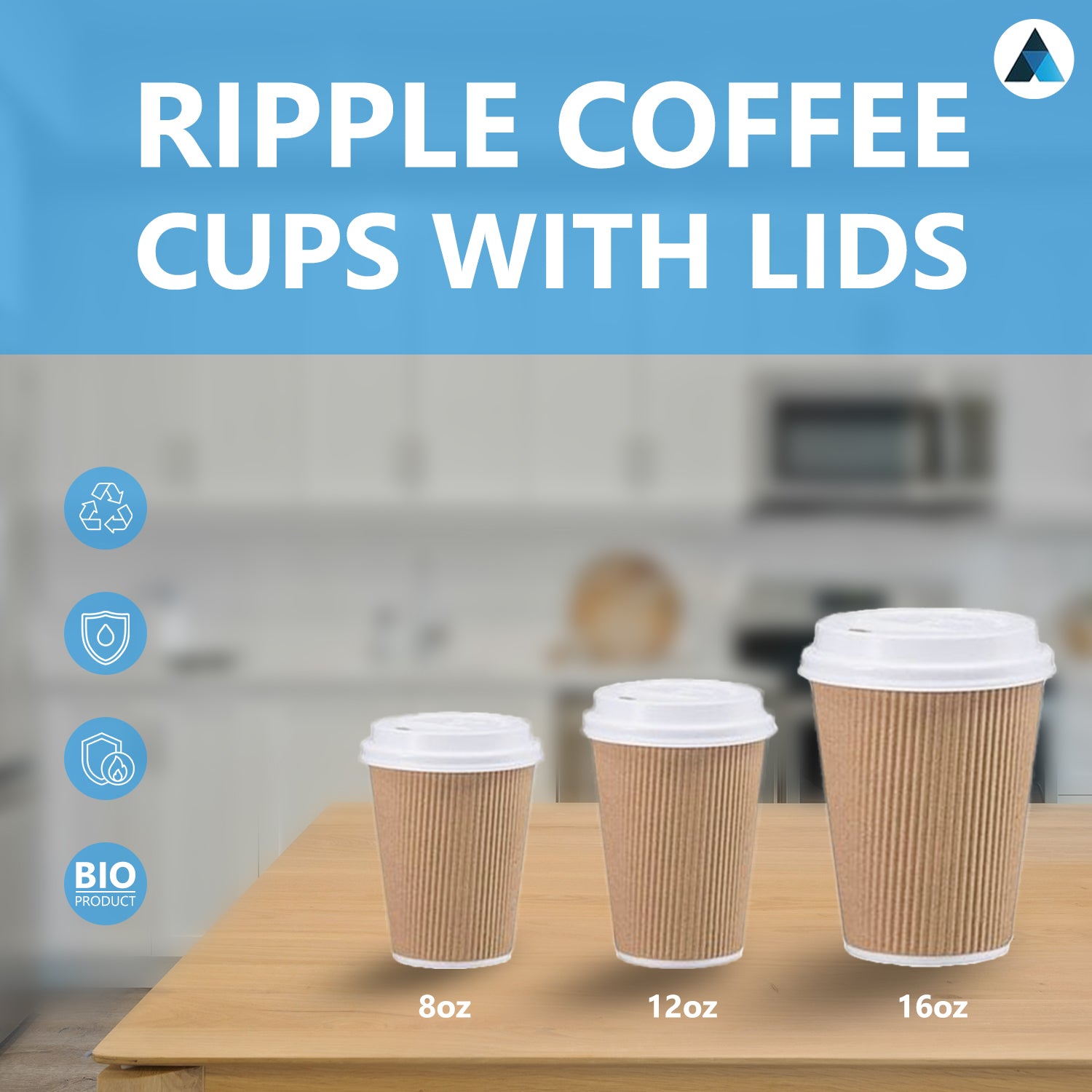 Black and Brown Ripple Cups with Lids