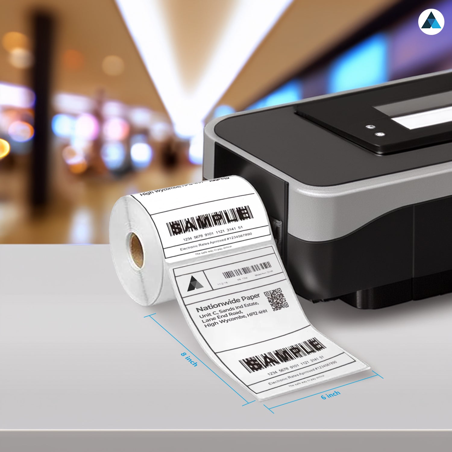 Thermal label 6x4", 1000 label/ roll 102mm x 152mm