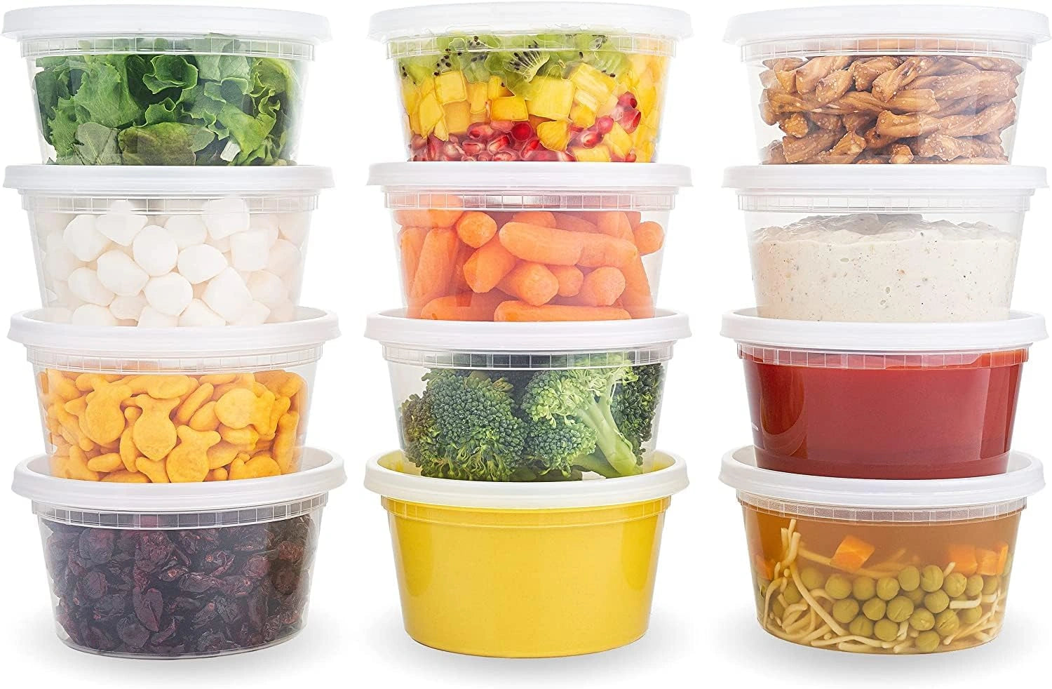 12oz Meal Prep Food Containers with Lids