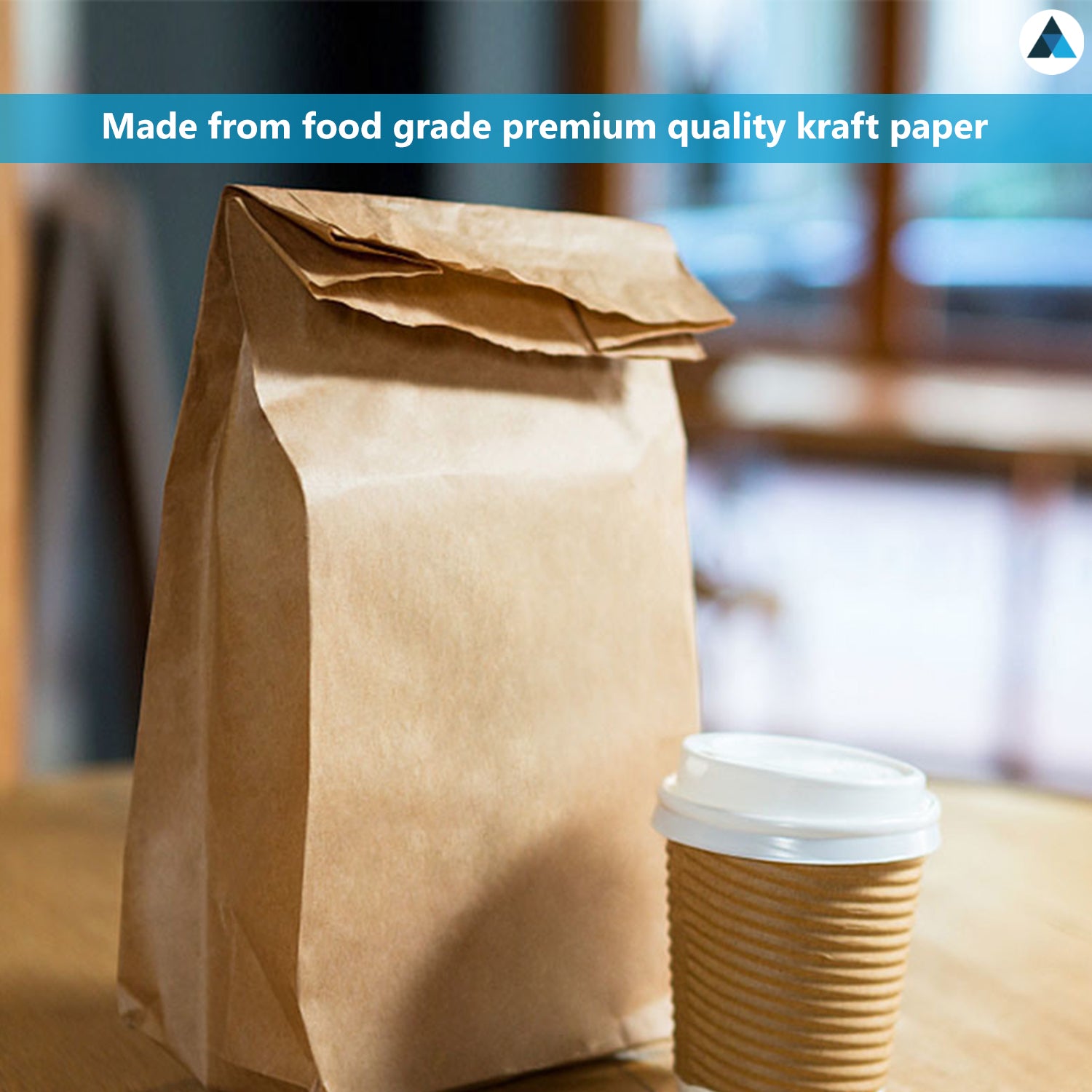 Medium Plus Brown Paper Takeaway Bags 25.4x20.3x7.6cm