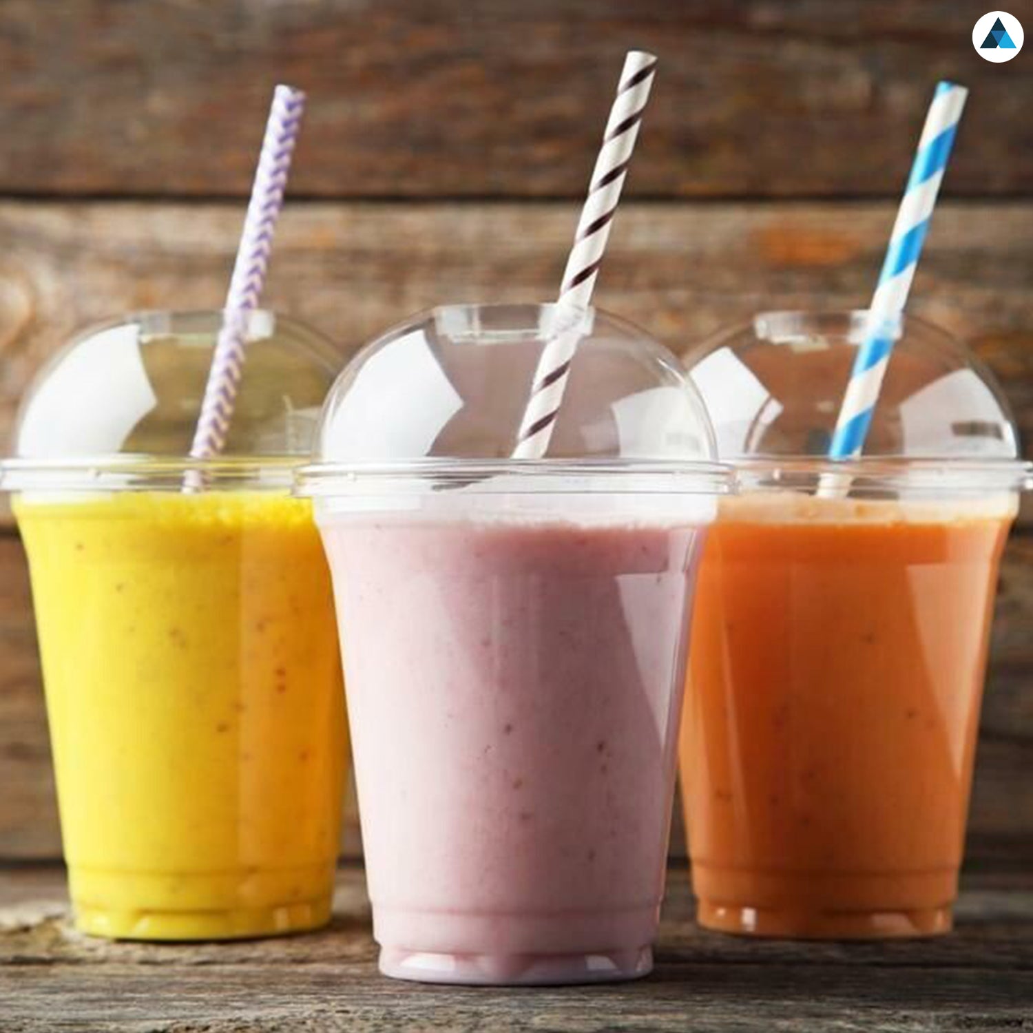 12oz Strong Smoothie Cups with Dome Lids 345ml