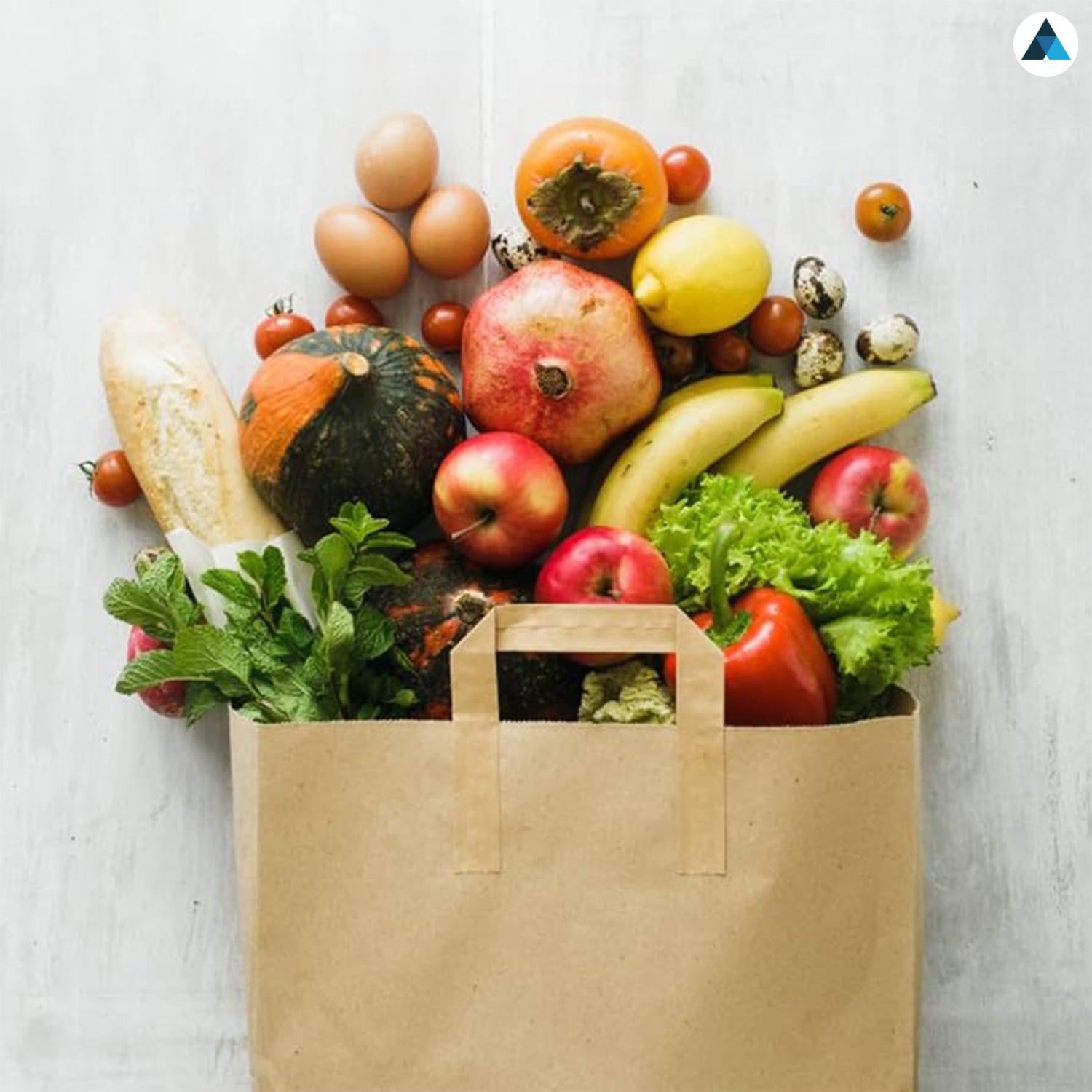 Kraft Paper Flat Handle Bags 25x13x30cm