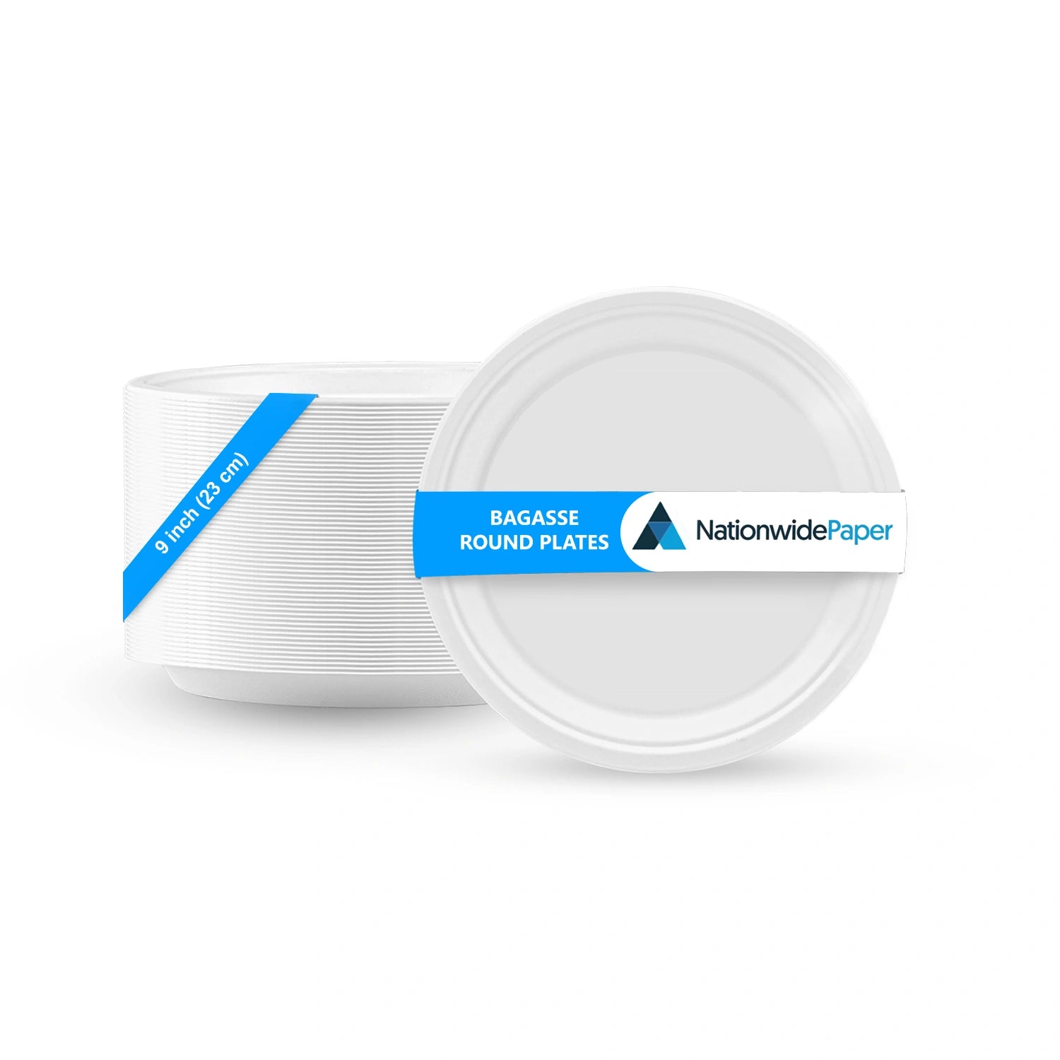 9 Inch Round Paper Bagasse Plates