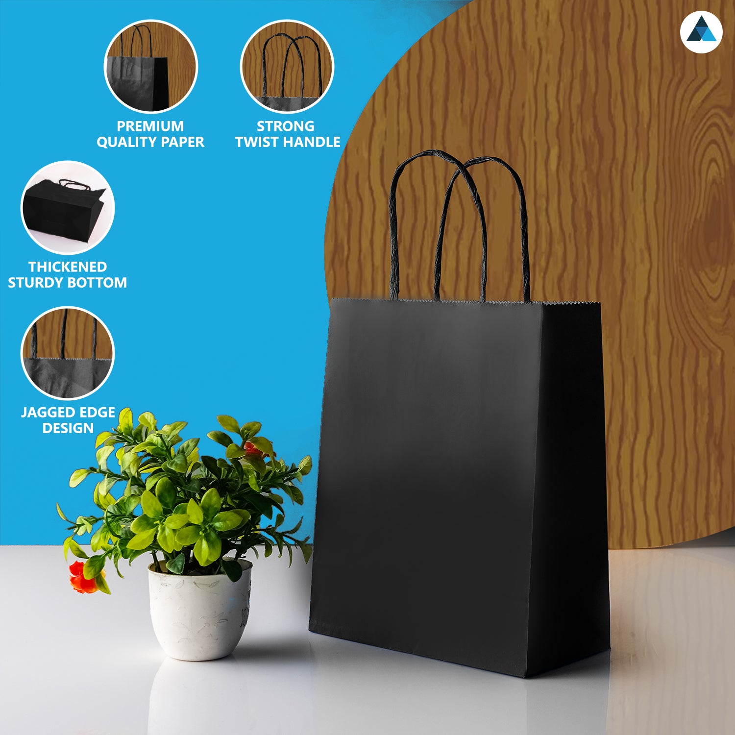 Small Paper Twist Handle Bags 18x9x22cm