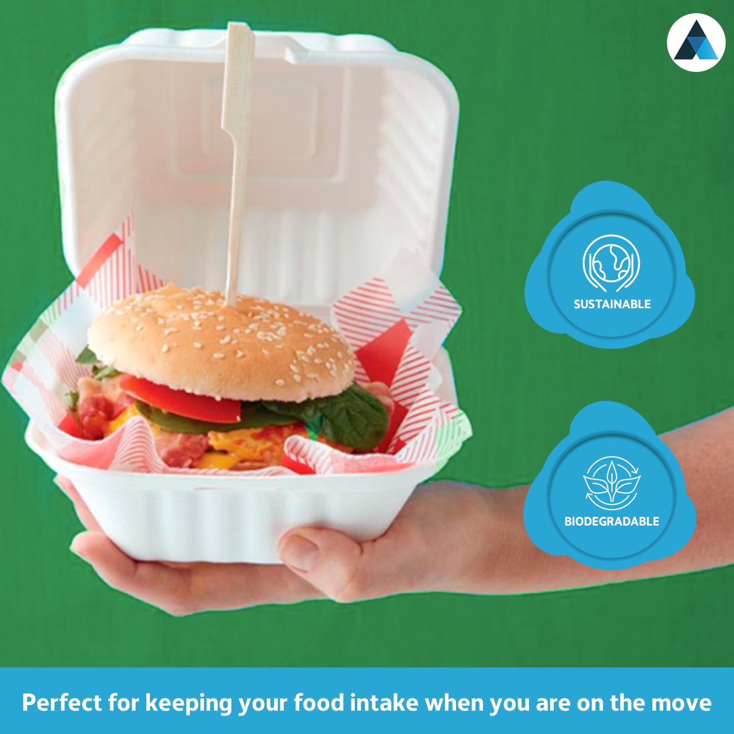 Takeaway Bagasse Food Containers Burger Box
