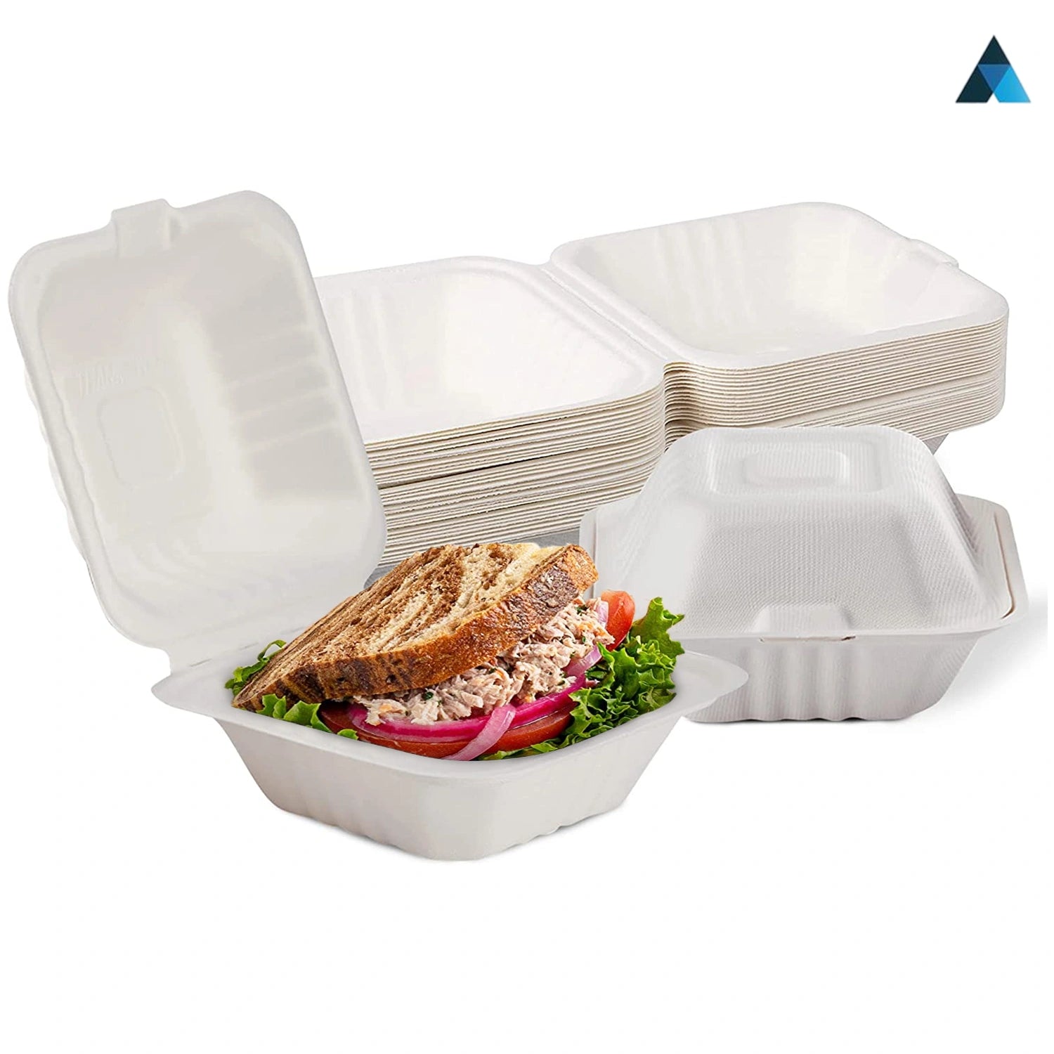Takeaway Bagasse Food Containers Burger Box