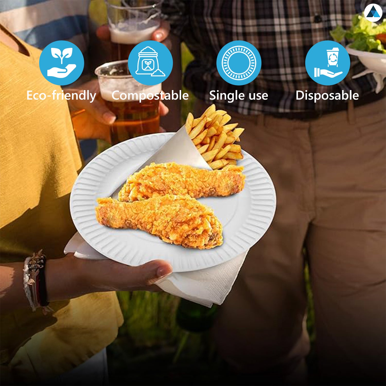 Disposable Round Paper Plates