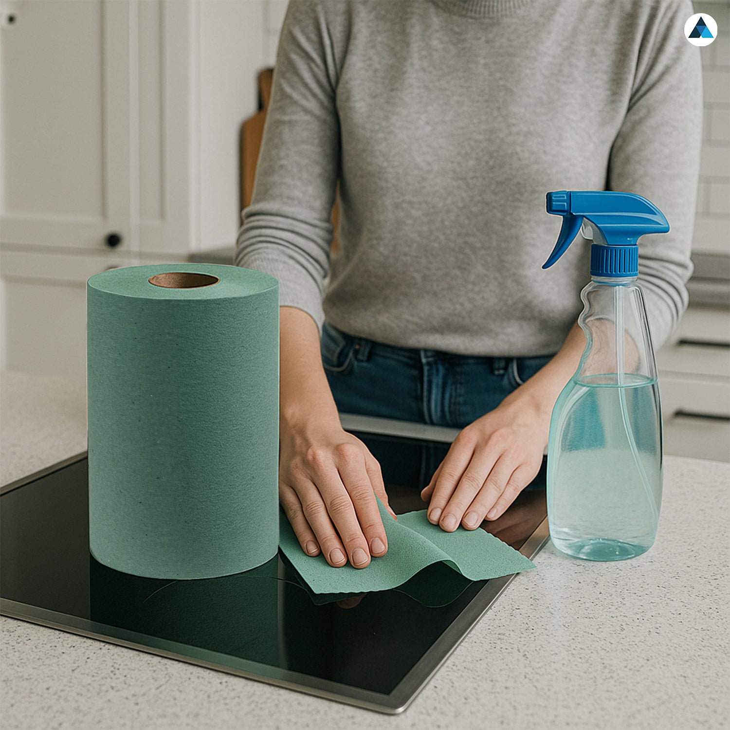 Green 1 Ply Paper Cleaning Roll 76m x 20cm