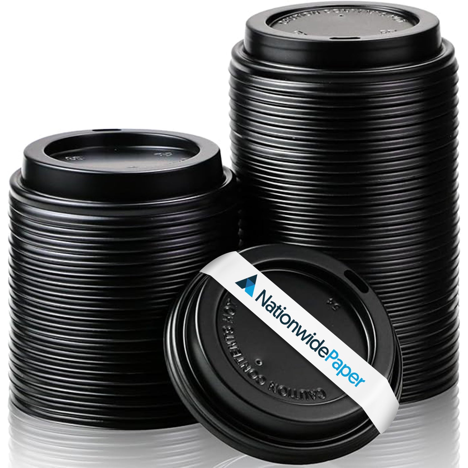 Black and White Lids for Coffee Cups