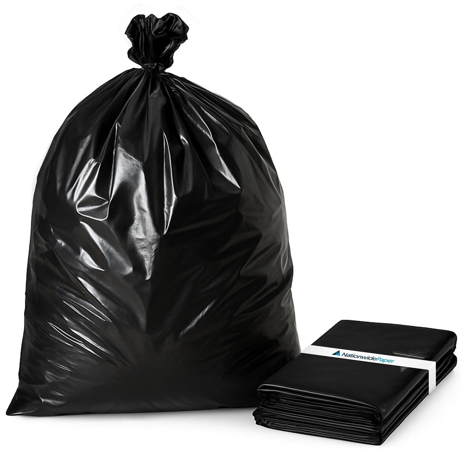18x29x39 Inches White Heavy Duty Black & White Bin Bags (Pack of 200)
