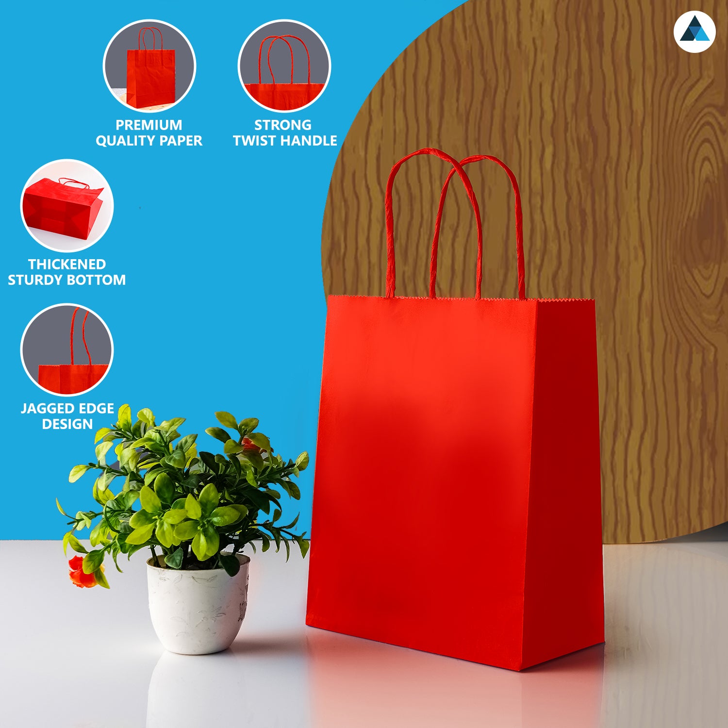 Small Paper Twist Handle Bags 18x9x22cm