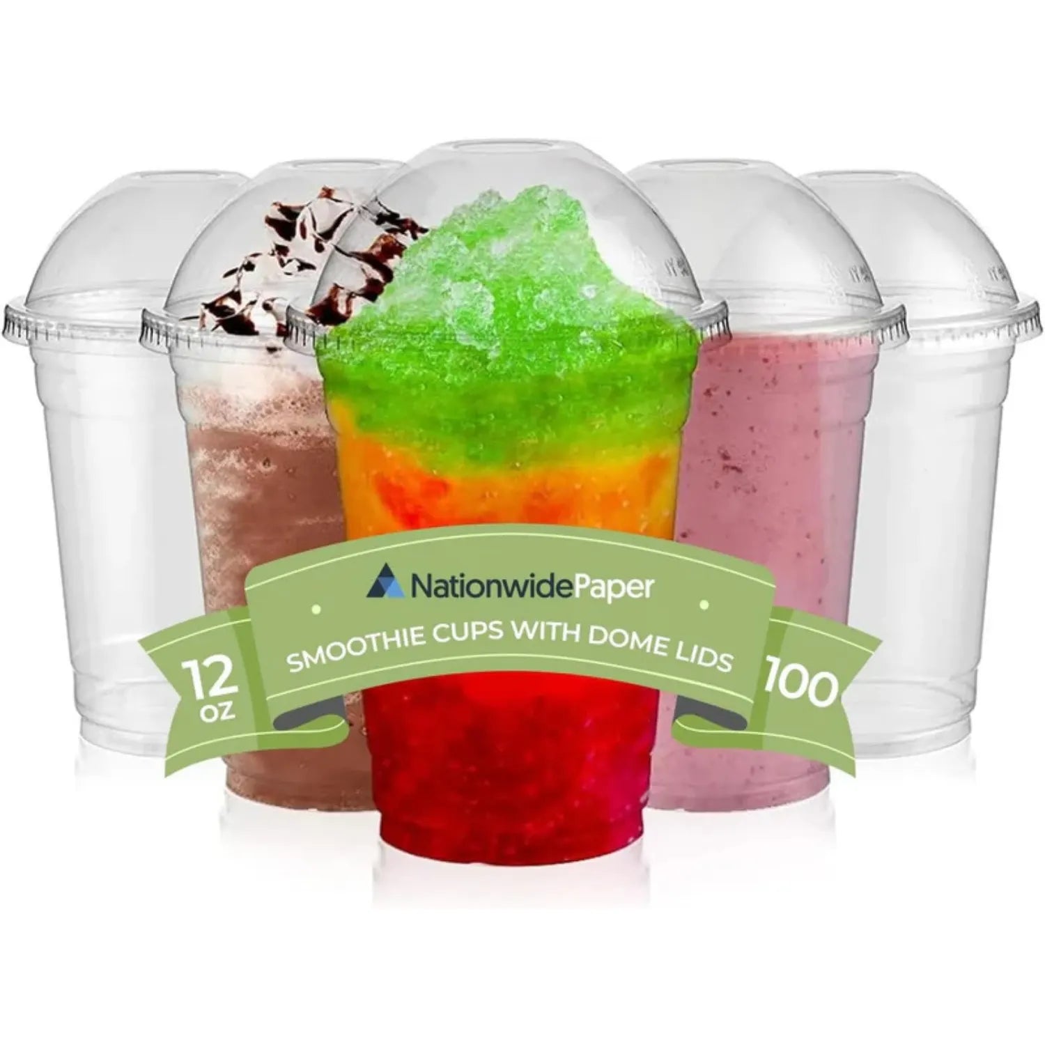 Strong Smoothie Cups with Dome Lids
