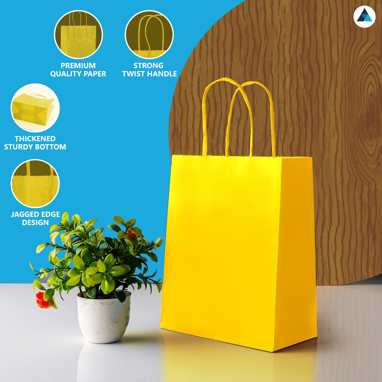 Small Paper Twist Handle Bags 18x9x22cm