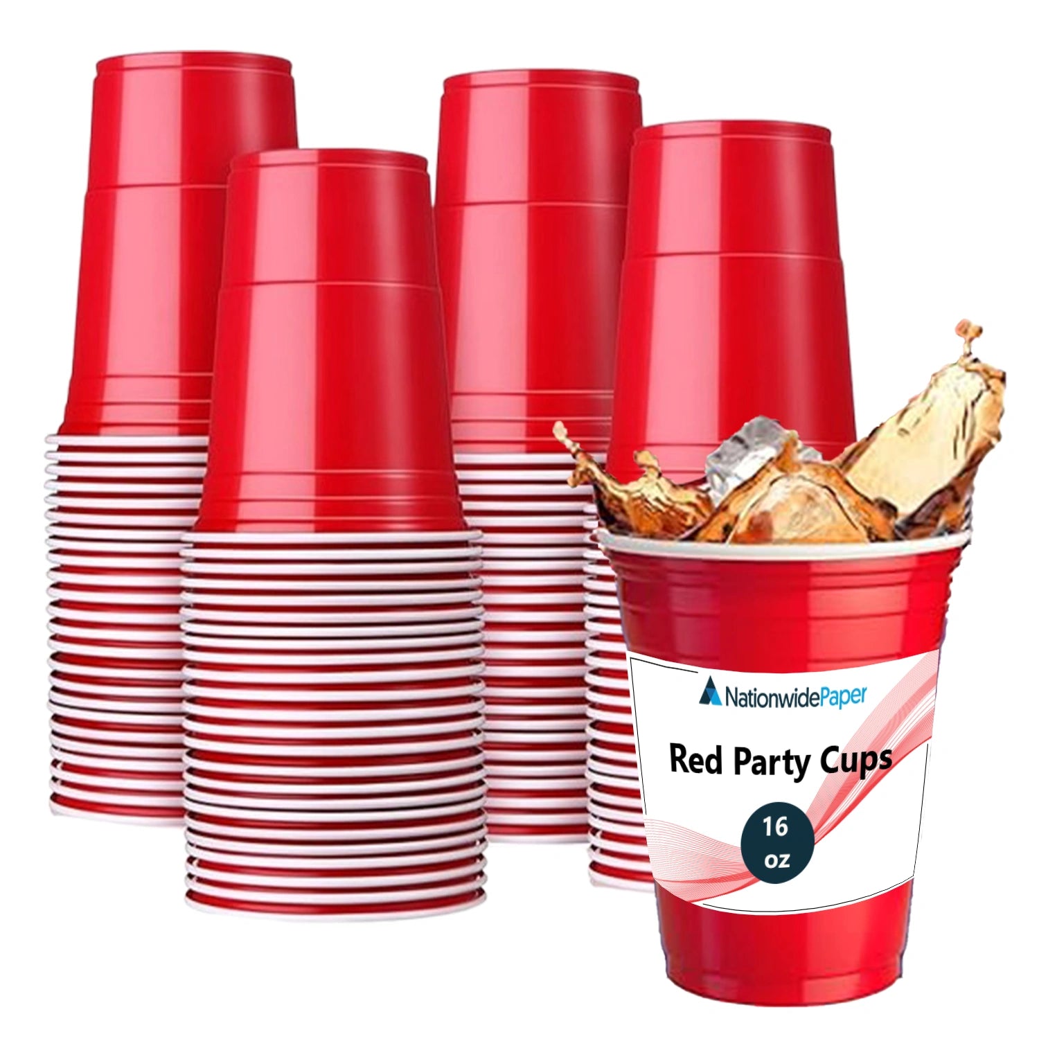 16oz Red Plastic Cups