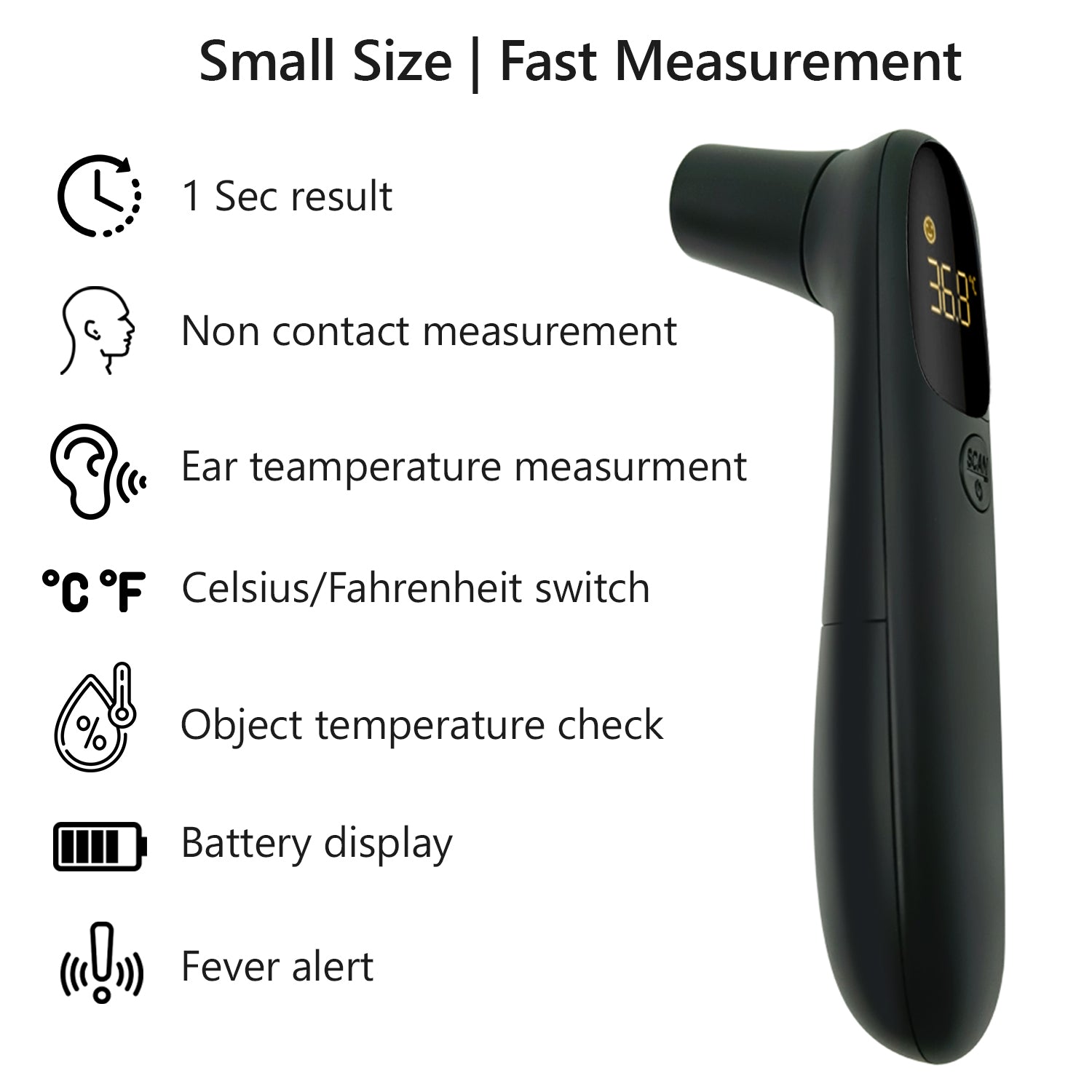 Black Photon Digital Thermometer