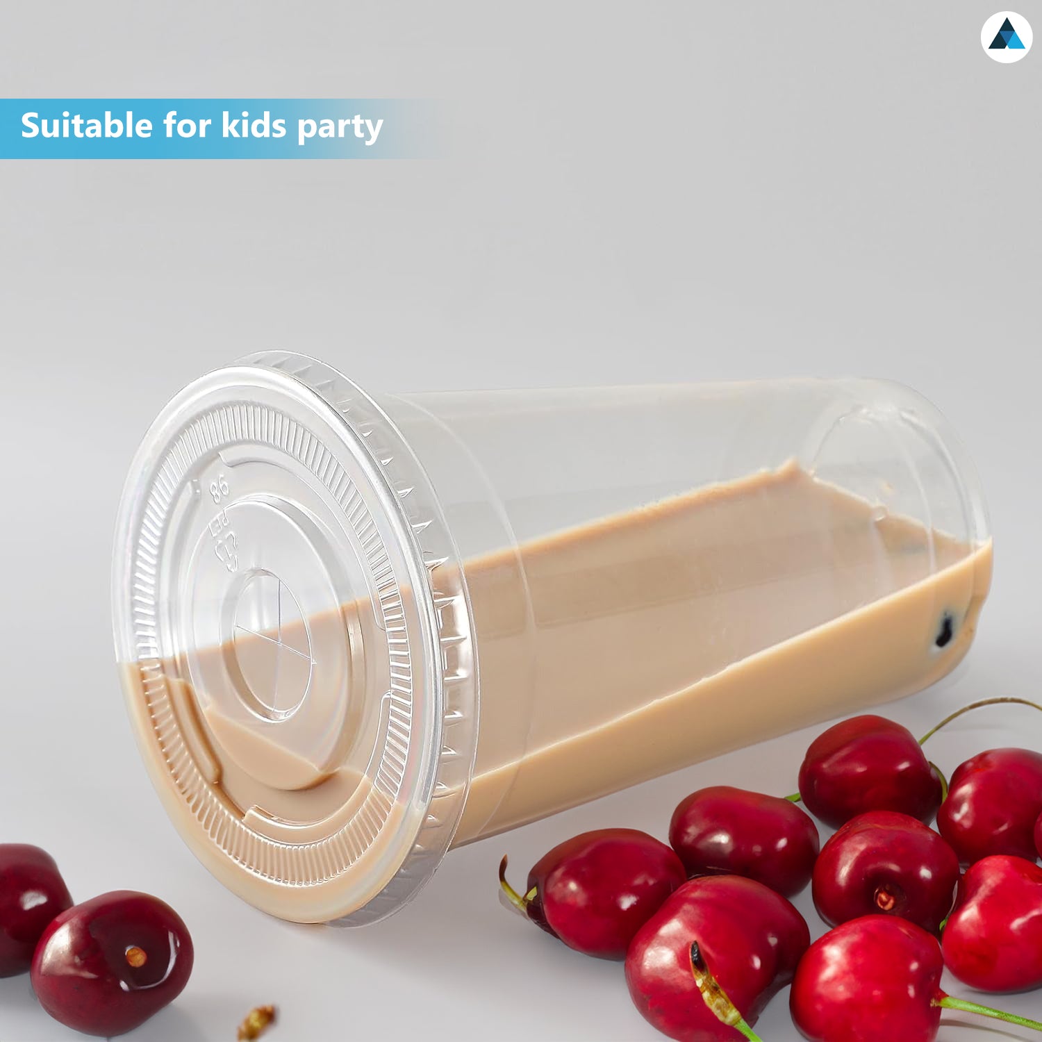 Crystal Clear Smoothie Cups with Flat Lids