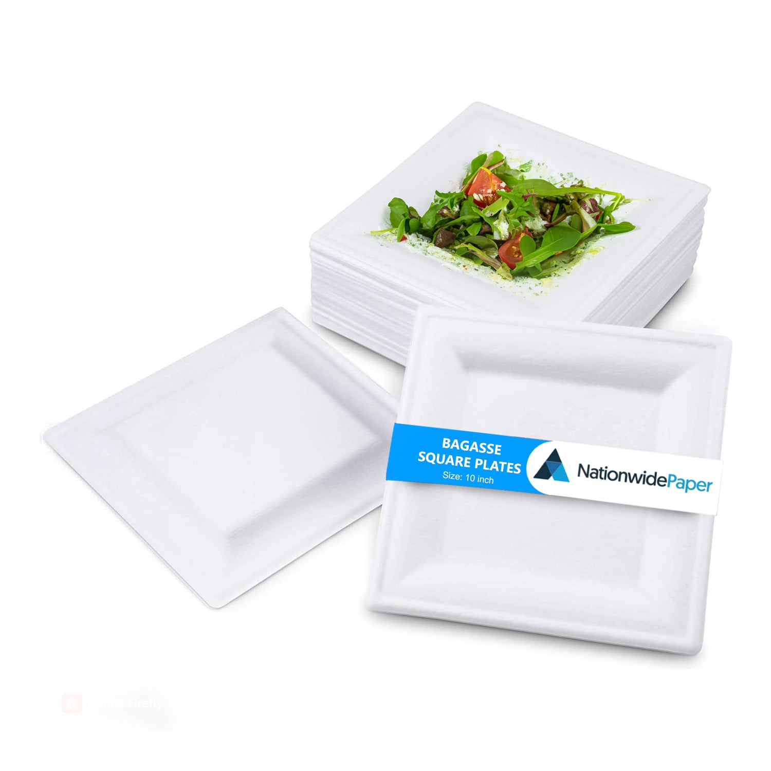 Square Bagasse Plates