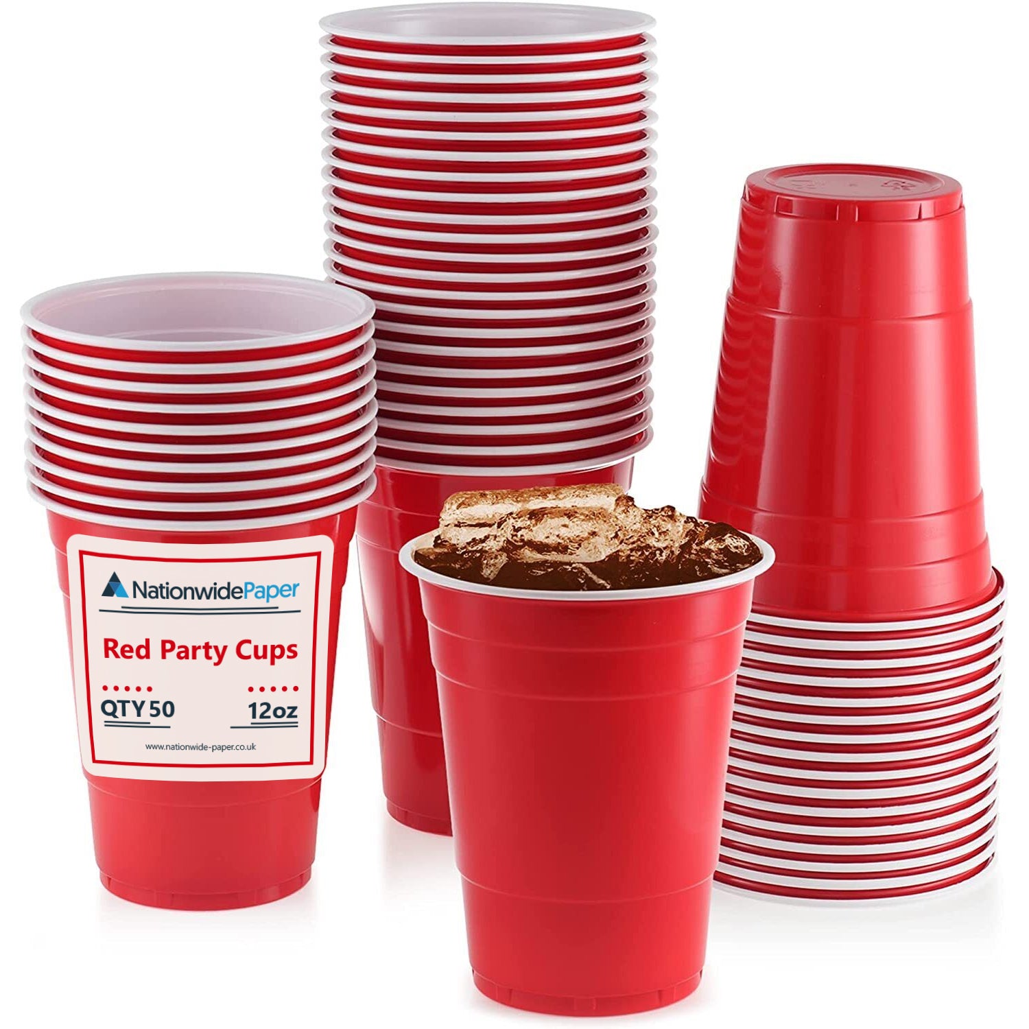 12oz Red Plastic Cups