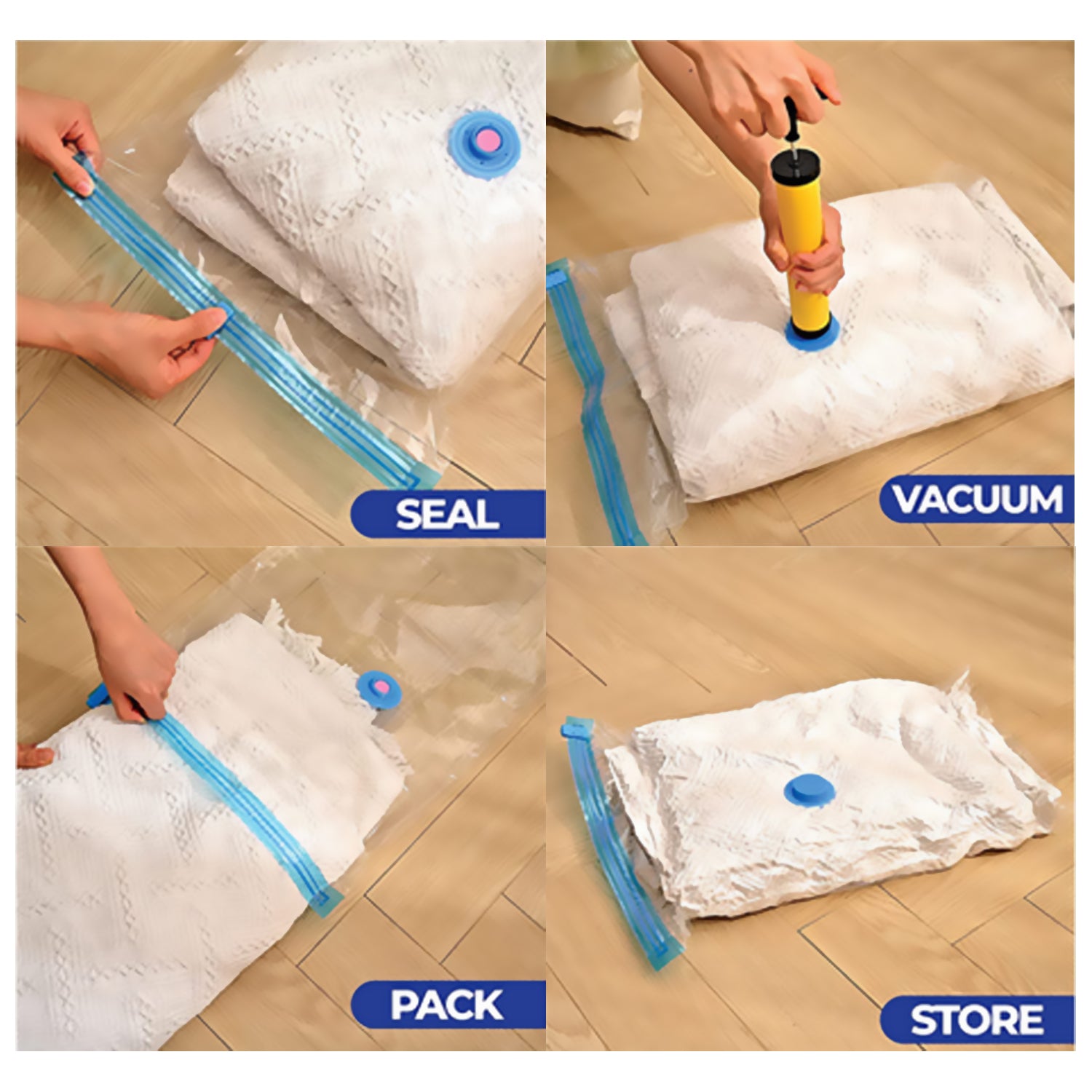 Vacuum Storage Bags Jumbo with Hand Pump