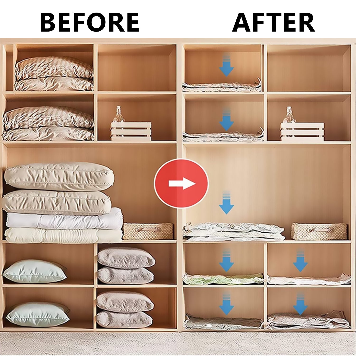 Vacuum Storage Bags Jumbo with Hand Pump